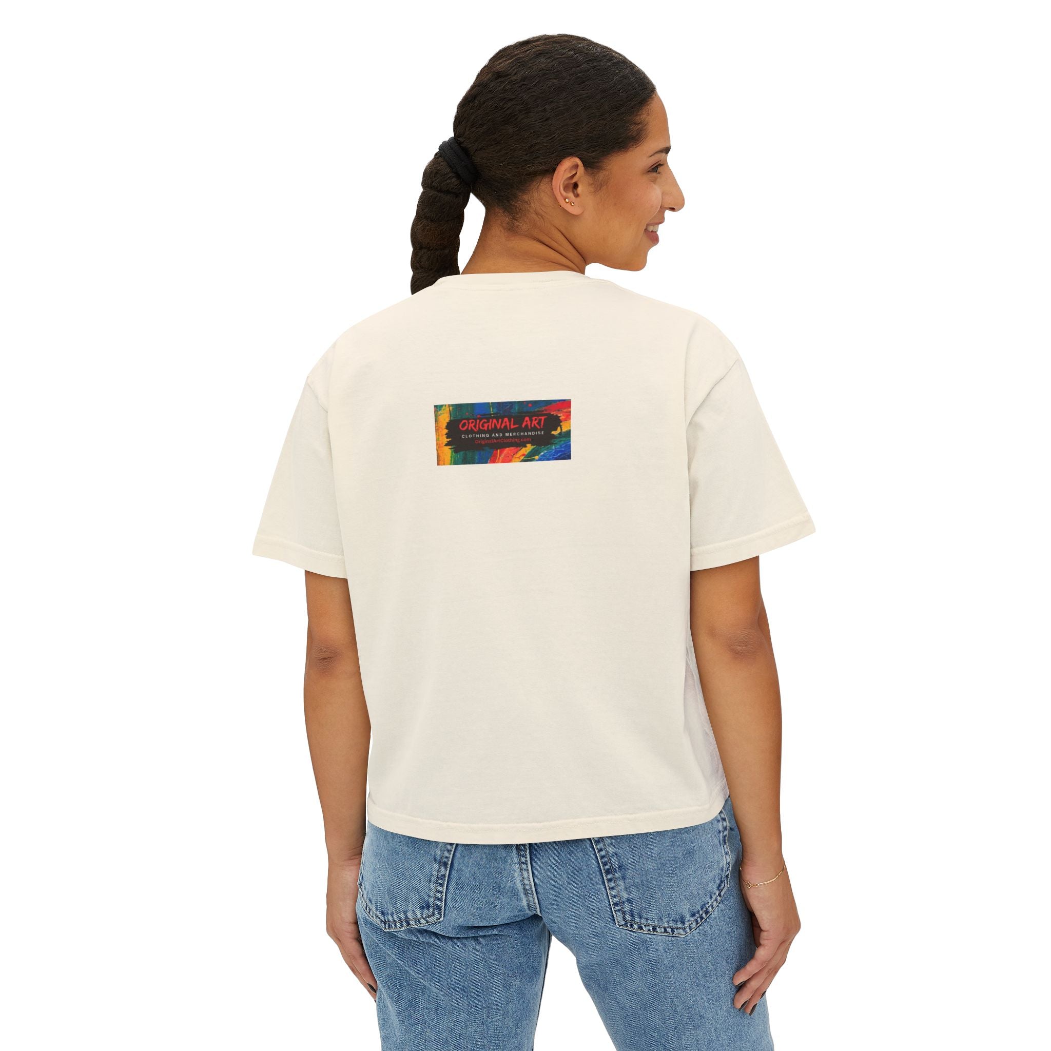 Coolest Grandma in the World Boxy Tee — Cute Women's Cropped Grandmother Shirt