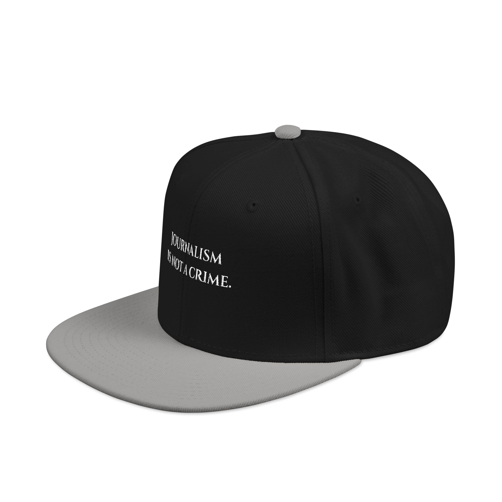 "Journalism is not a Crime" Embroidered Snapback Hat —