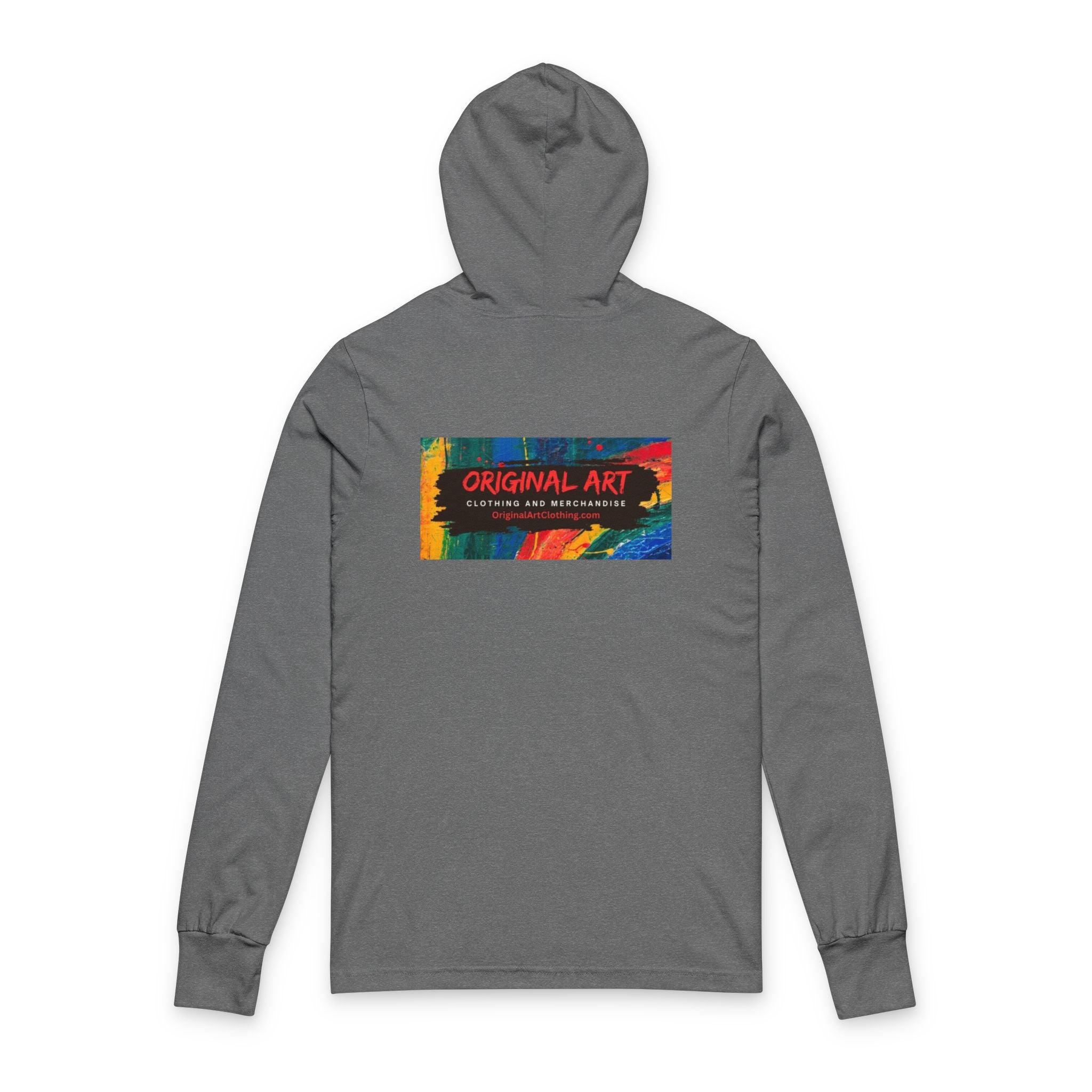 Long Sleeve Hooded Tee — Prism Wave Graphic