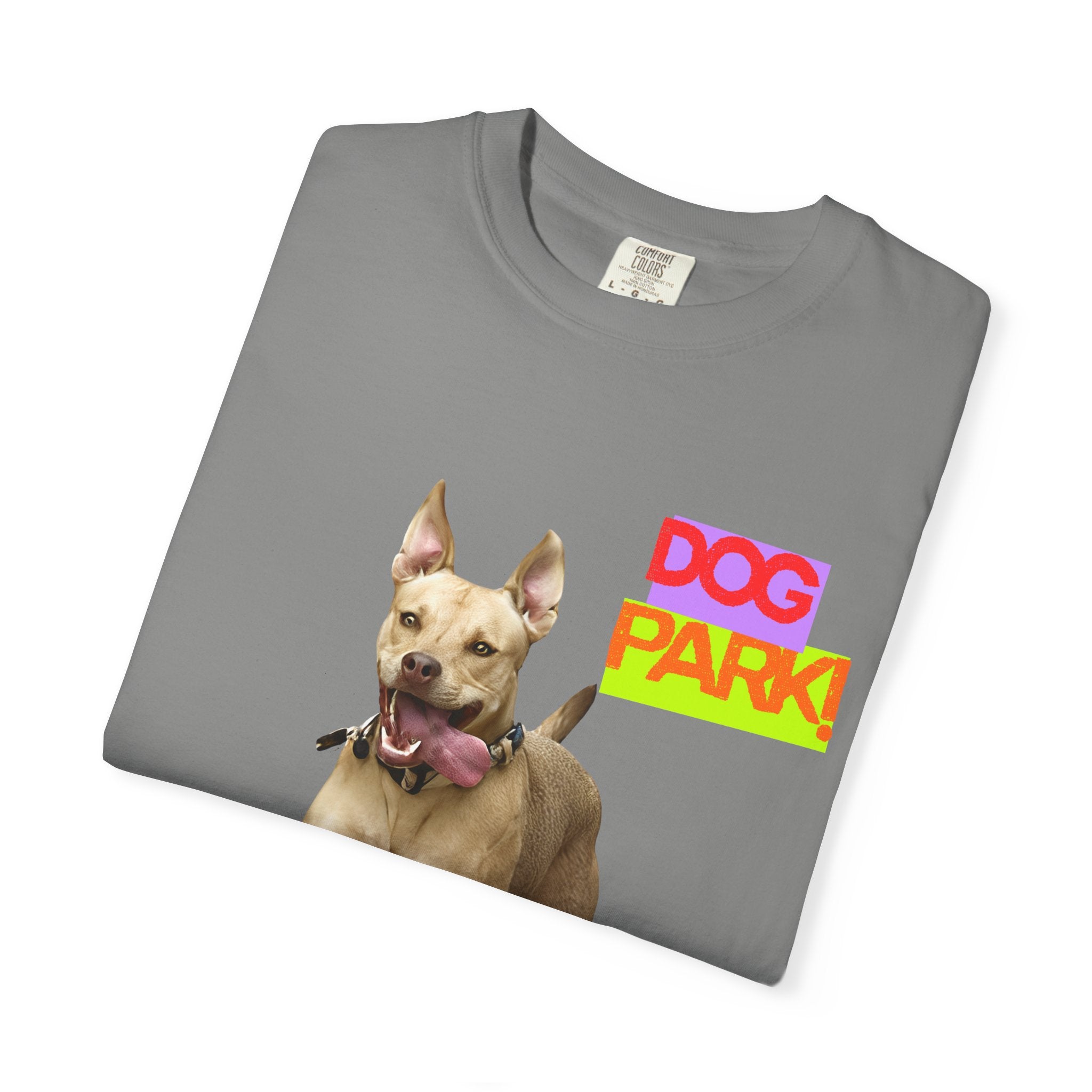 Dog Park Unisex Garment-Dyed T-shirt, Pet Lover Gift, Casual Wear, Summer Fashion, Dog Owner Apparel