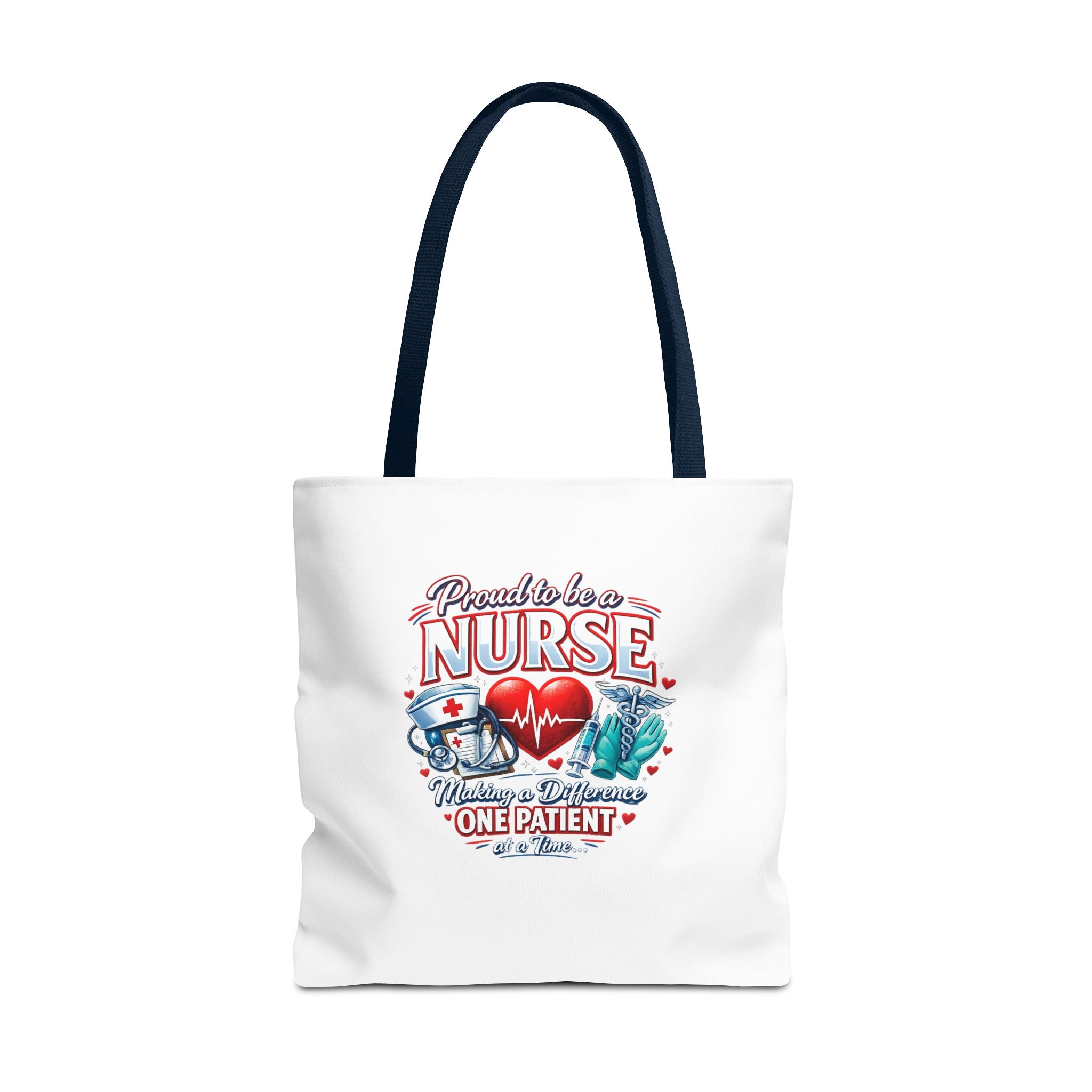 Nurse Tote Bag - "Proud to be a Nurse" Medical Heartbeat Design