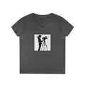 "Behind Every Great Story is Great Video "Camerawoman V-Neck Tee