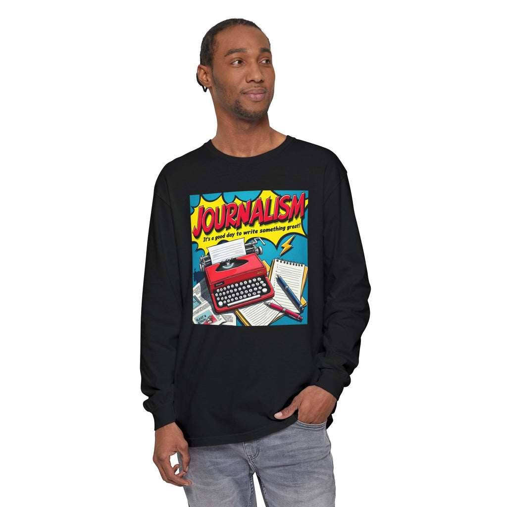 Journalism Unisex Garment-dyed Long Sleeve T-Shirt