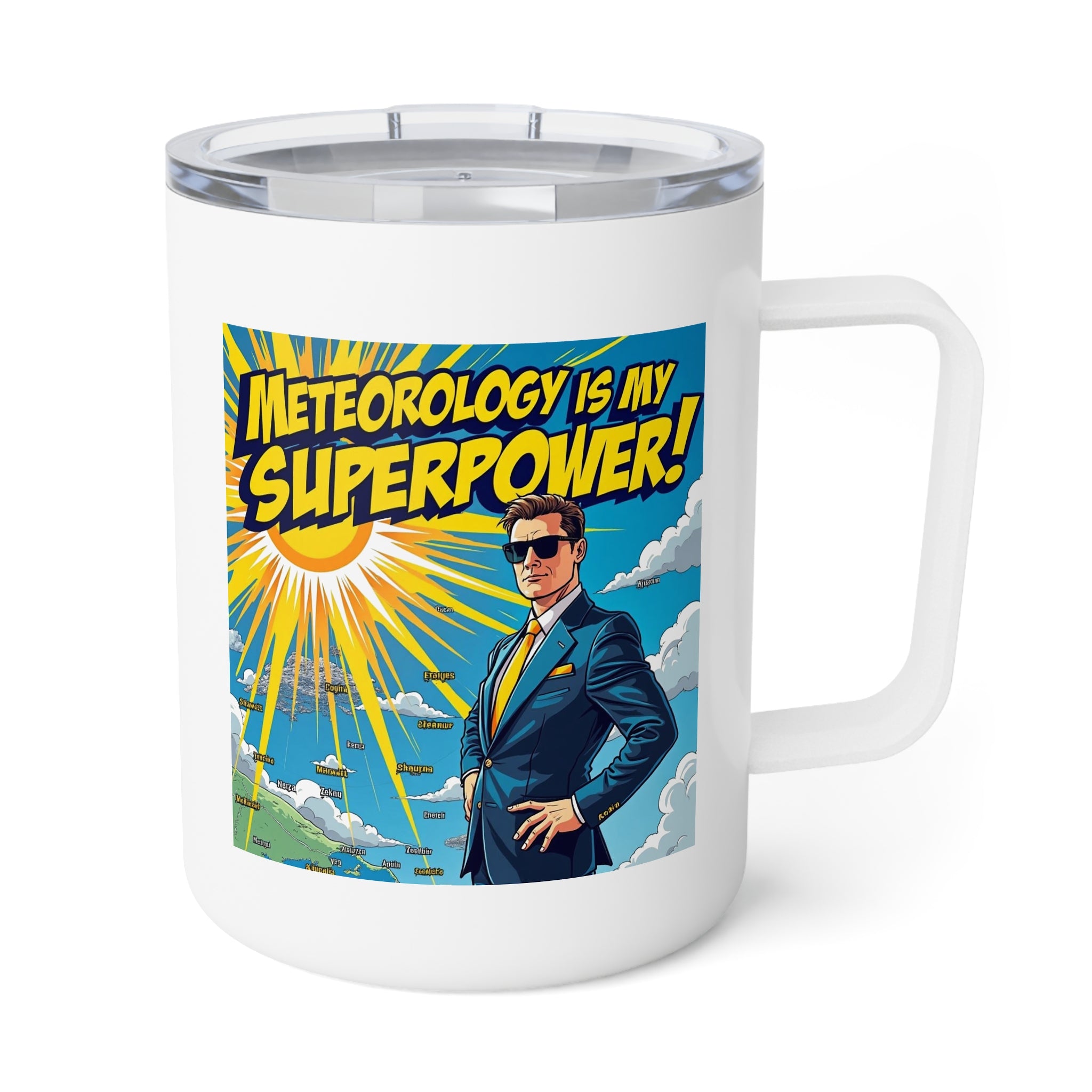 "Meteorology Is My Superpower" 10oz Insulated Coffee Mug —