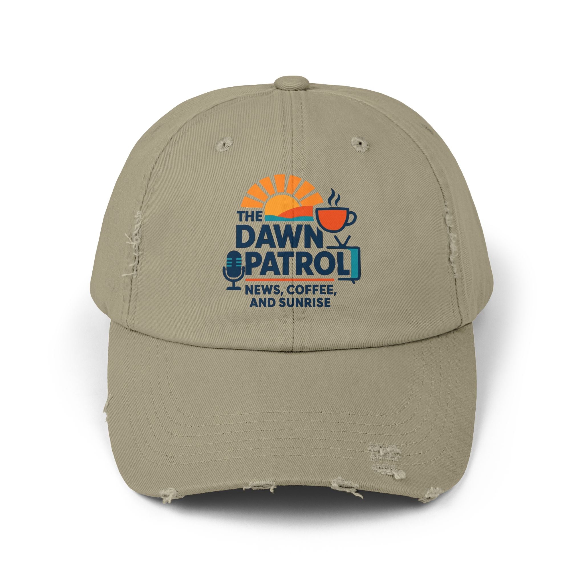 Dawn Patrol Distressed Cap - 'News, Coffee, and Sunrise' Vintage Baseball Hat