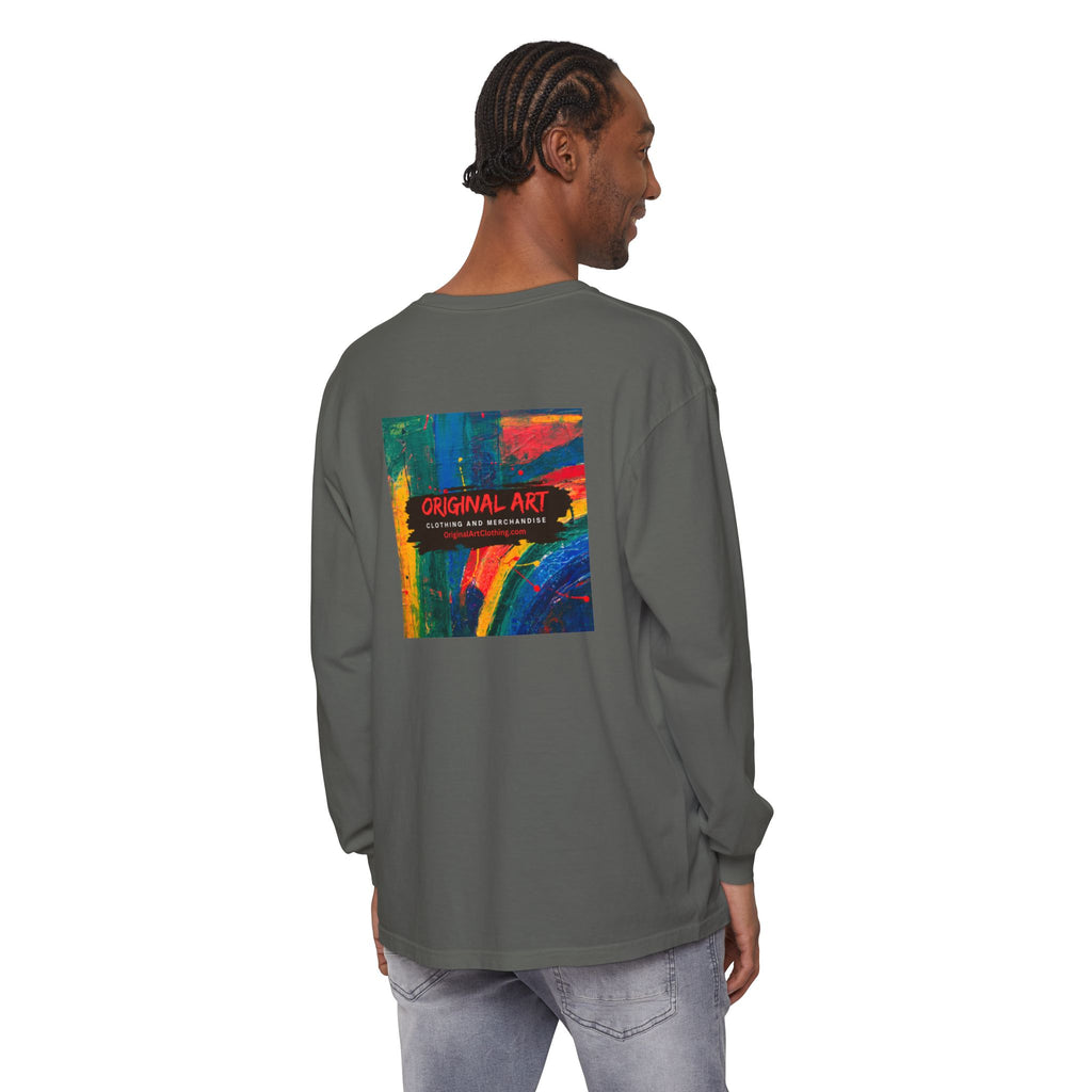 TV News Videographer: Unisex Garment-dyed Long Sleeve T-Shirt