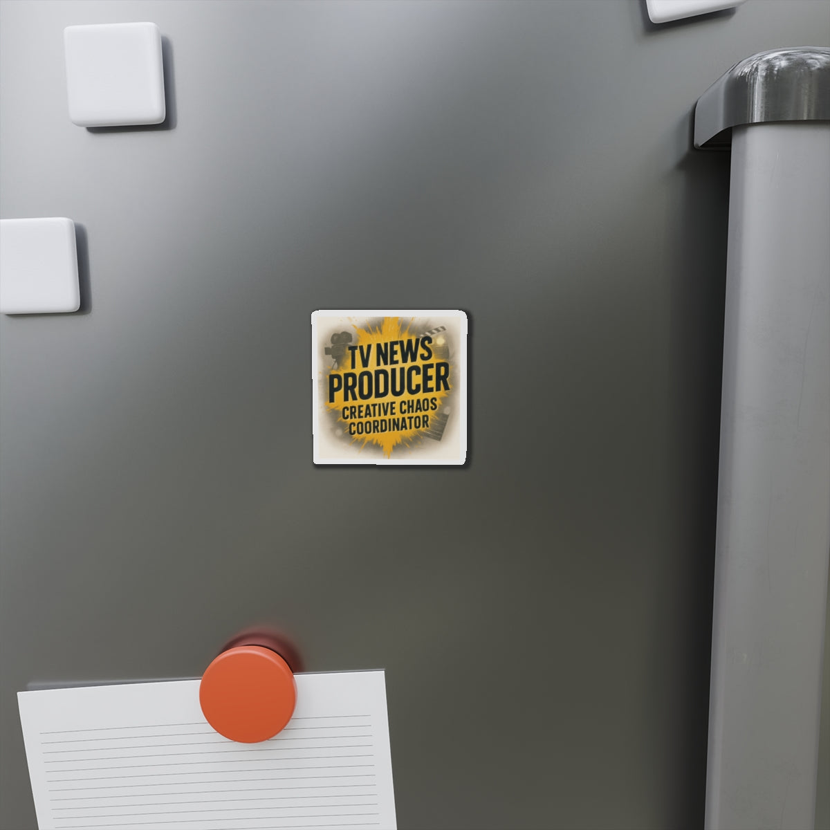 TV News Producer Die-Cut Magnet, Creative Chaos Coordinator Gift, Office Decor for Journalists, Fun Fridge Magnet, Unique Magnet