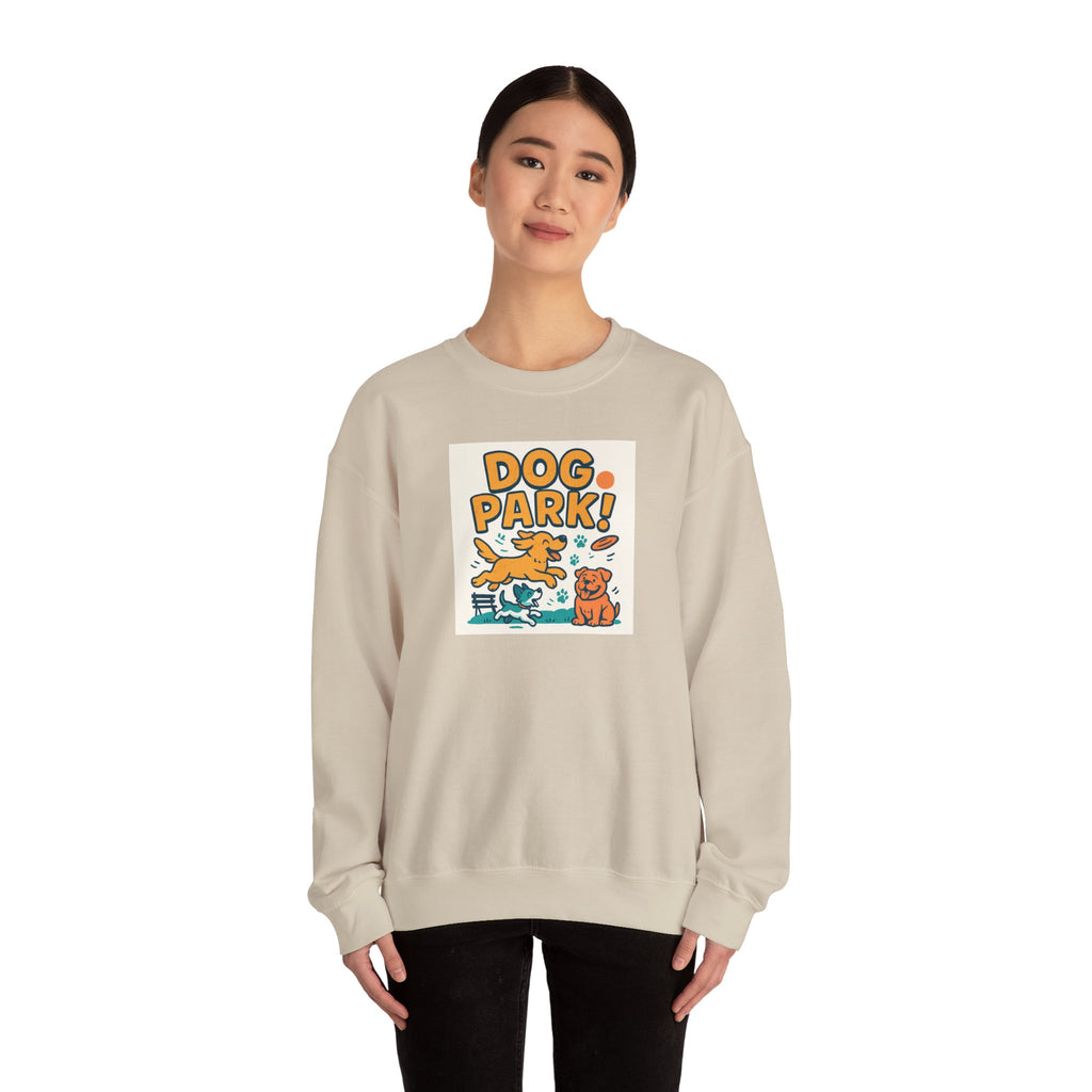 Dog Park Crewneck Sweatshirt - Unisex, Casual Wear, Pet Lover Gift, Outdoor Activities, Cozy Sweatshirt for Dog Owners