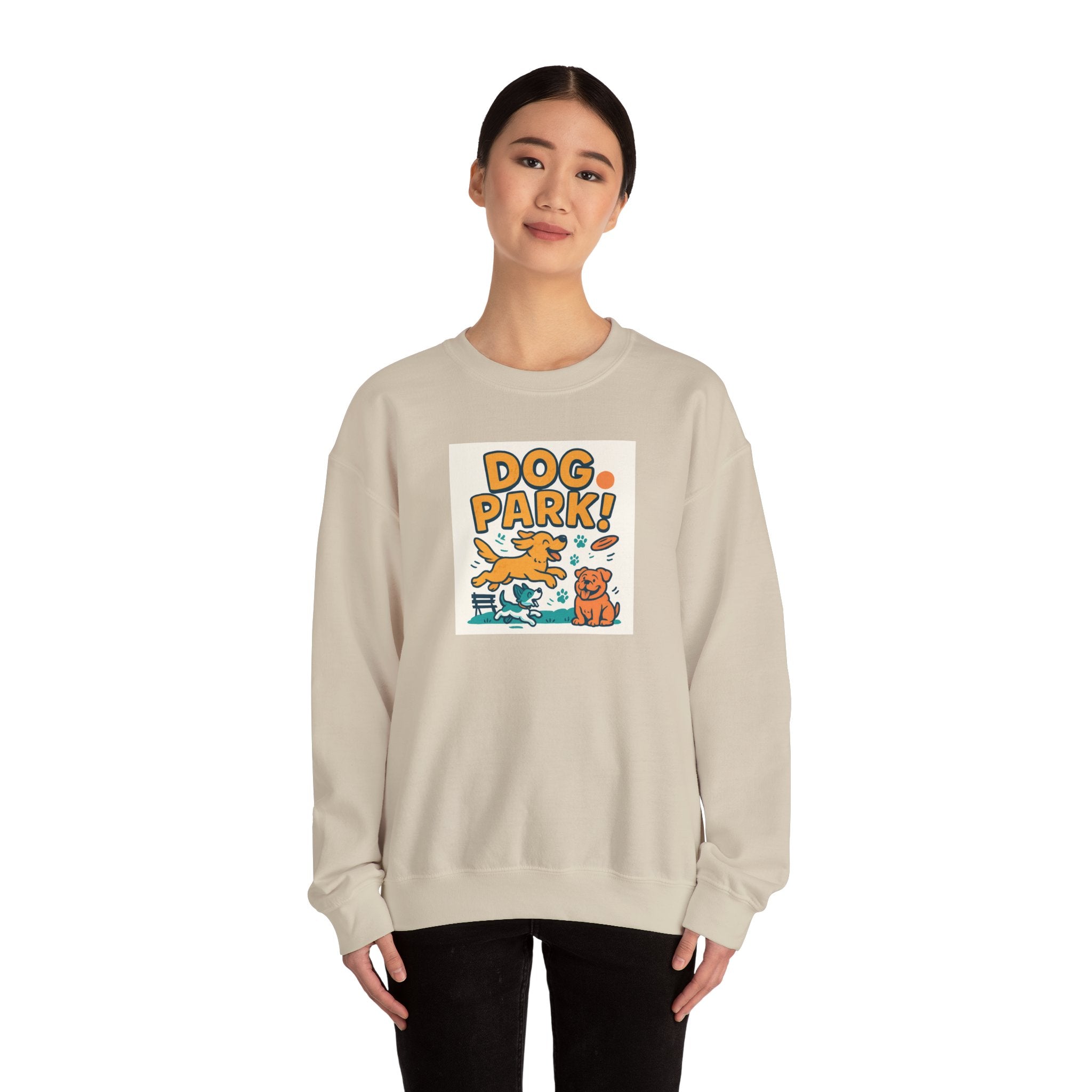 Dog Park Crewneck Sweatshirt - Unisex, Casual Wear, Pet Lover Gift, Outdoor Activities, Cozy Sweatshirt for Dog Owners