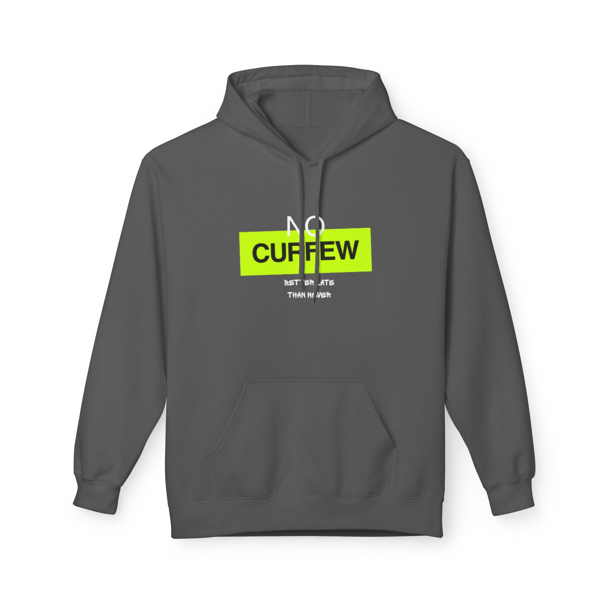 No Curfew Hoodie, Fun Casual Wear, Unisex Fleece Sweatshirt, Perfect Gift for Teens, Relaxed Lounge Apparel, Streetwear Style