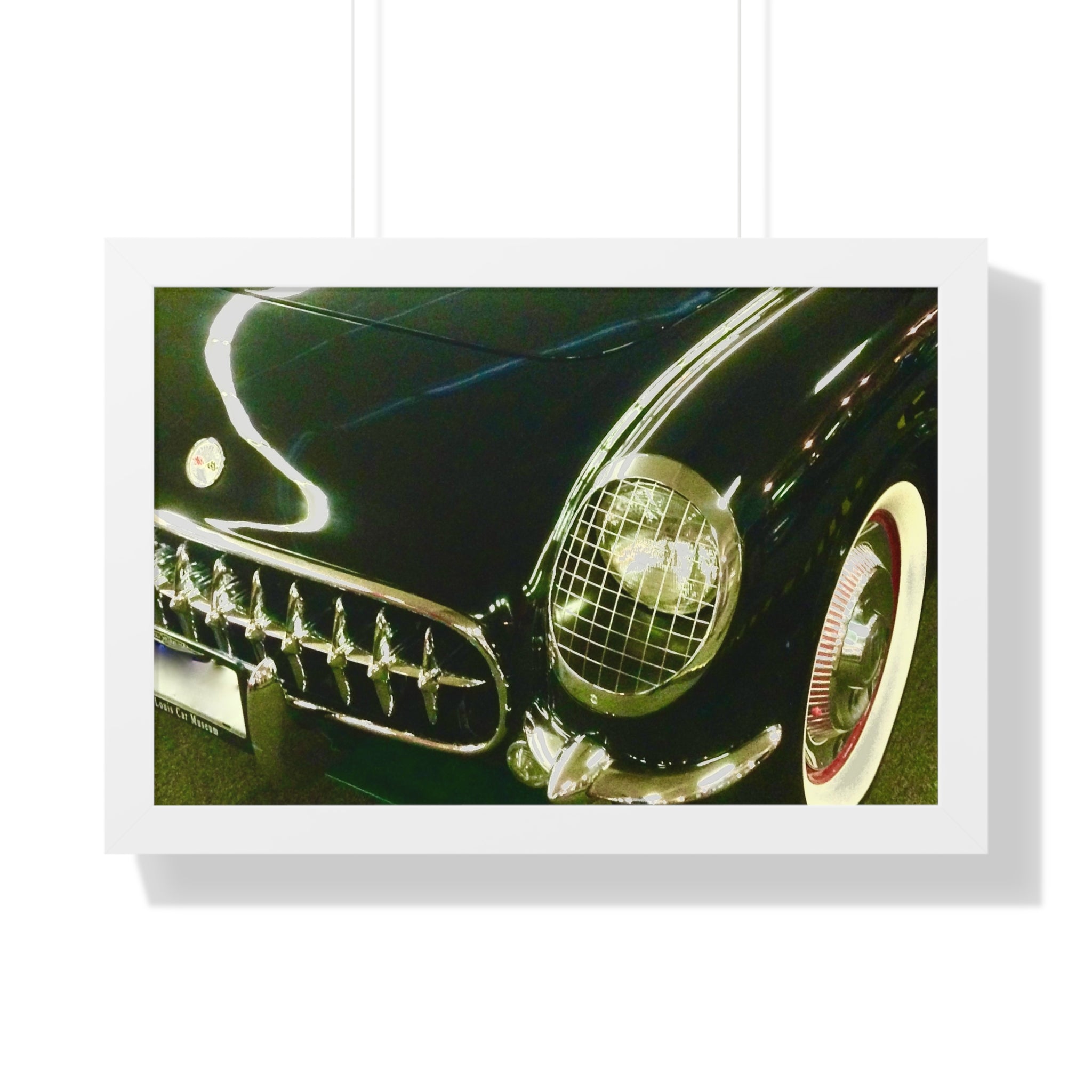 Vintage Corvette Front - Framed Automotive Poster