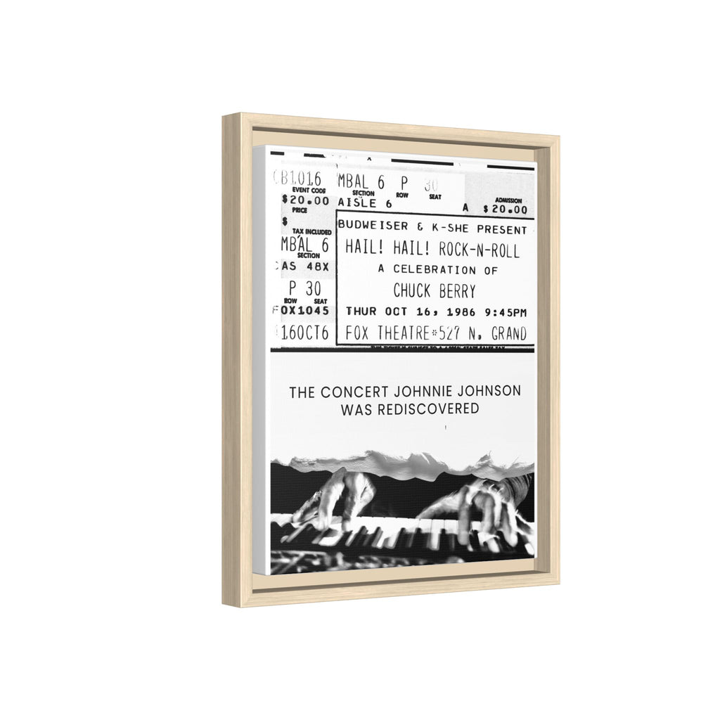 The Concert Johnnie Johnson Was Rediscovered Framed Canvas Print