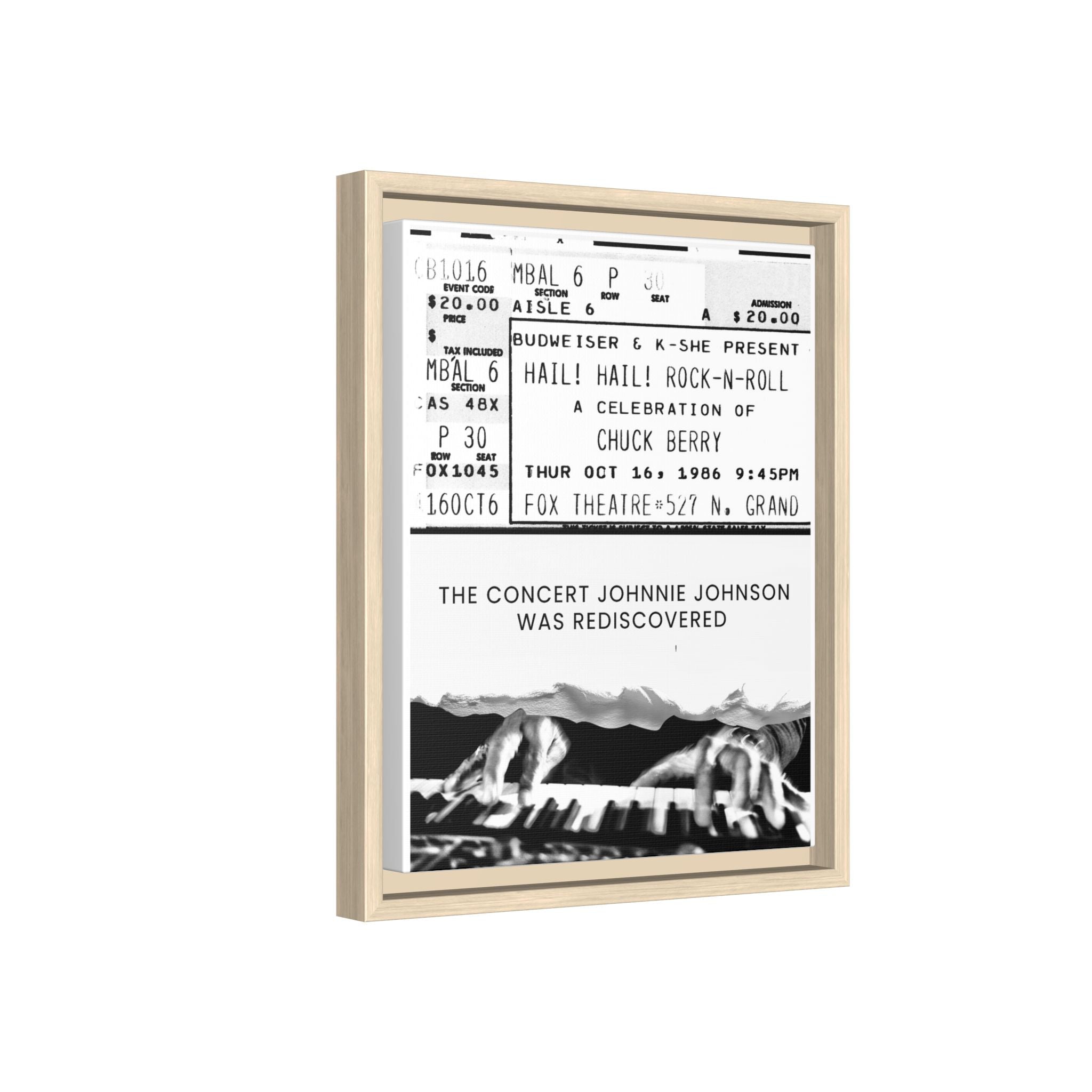 The Concert Johnnie Johnson Was Rediscovered Framed Canvas Print