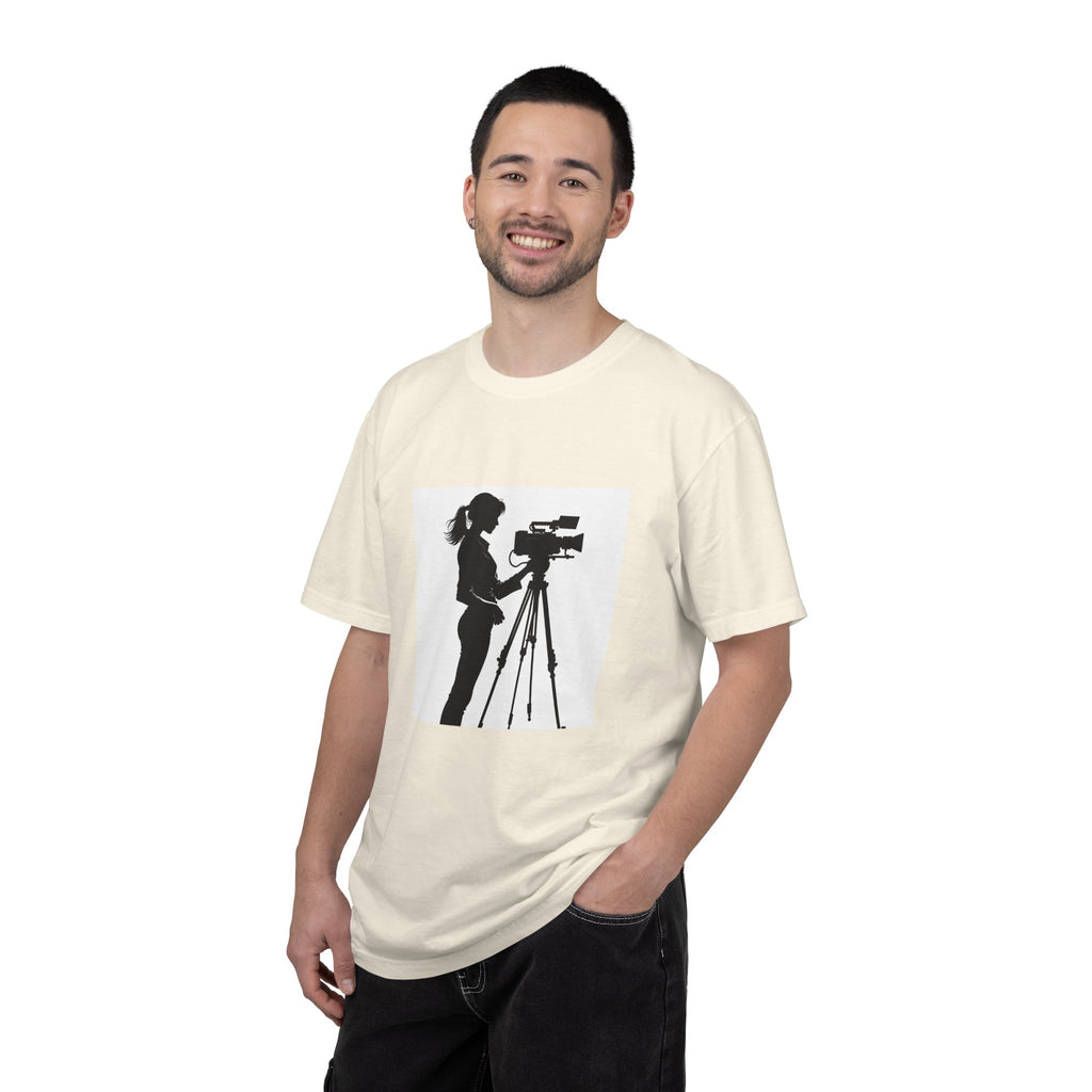 "Behind Every Great Story is Great Video" Female Silhouette Tee