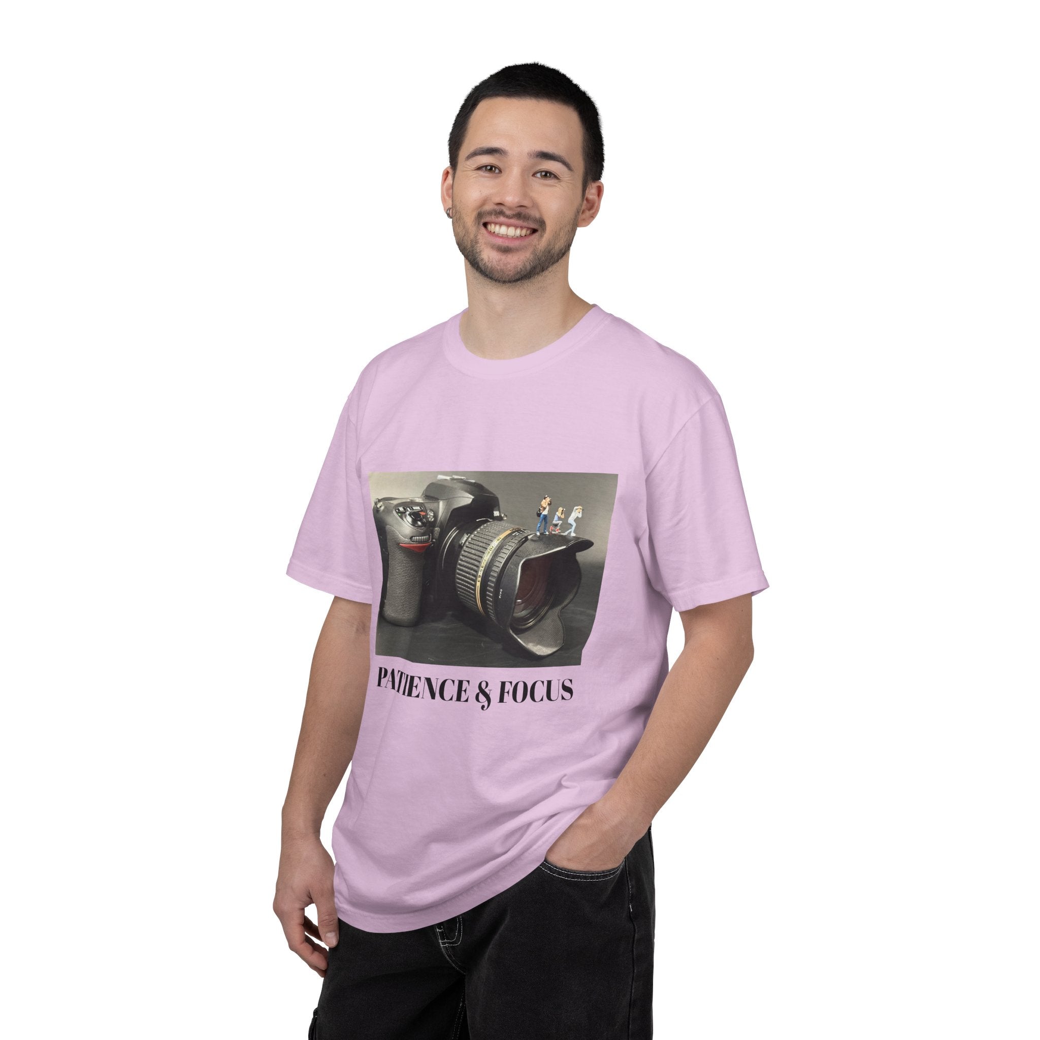 Patience & Focus Camera Tee — Photographer Inspirational Graphic T-Shirt