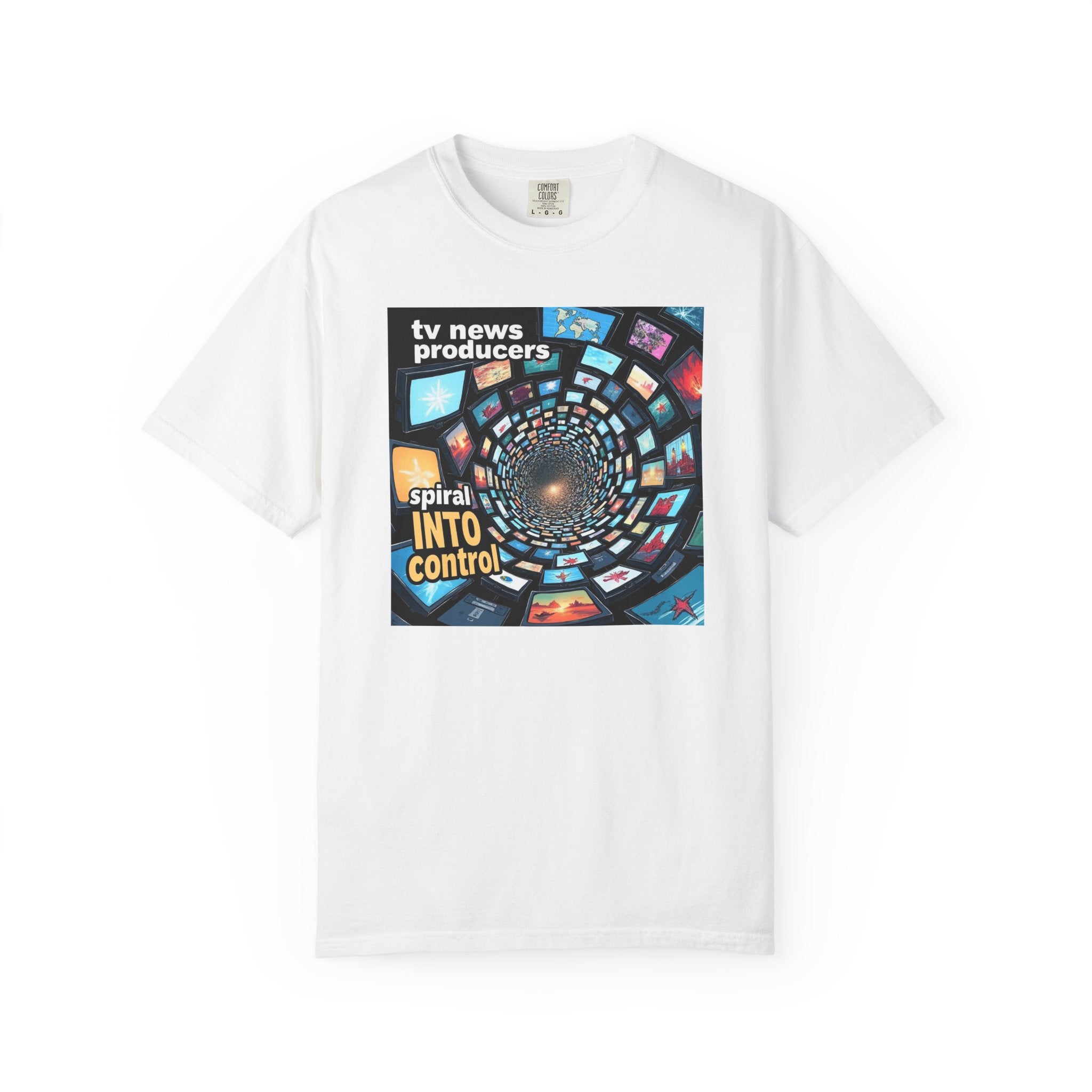 Retro Graphic T-Shirt for TV News Producers, Pop Culture Apparel, Gift for Journalists, TV Enthusiast Tee, Creative Vintage Style Shirt