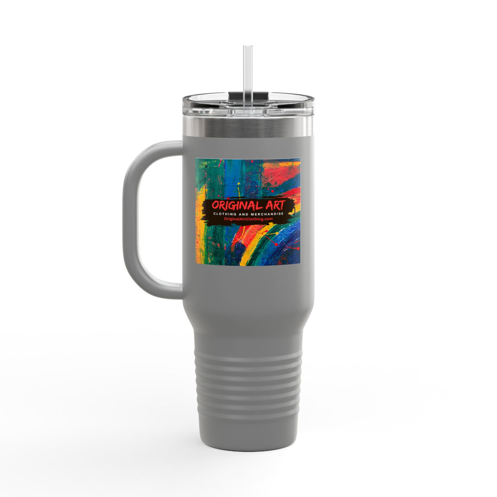 40oz Insulated Travel Mug – "I Teach. It's a Work of Heart." Teacher Tumbler