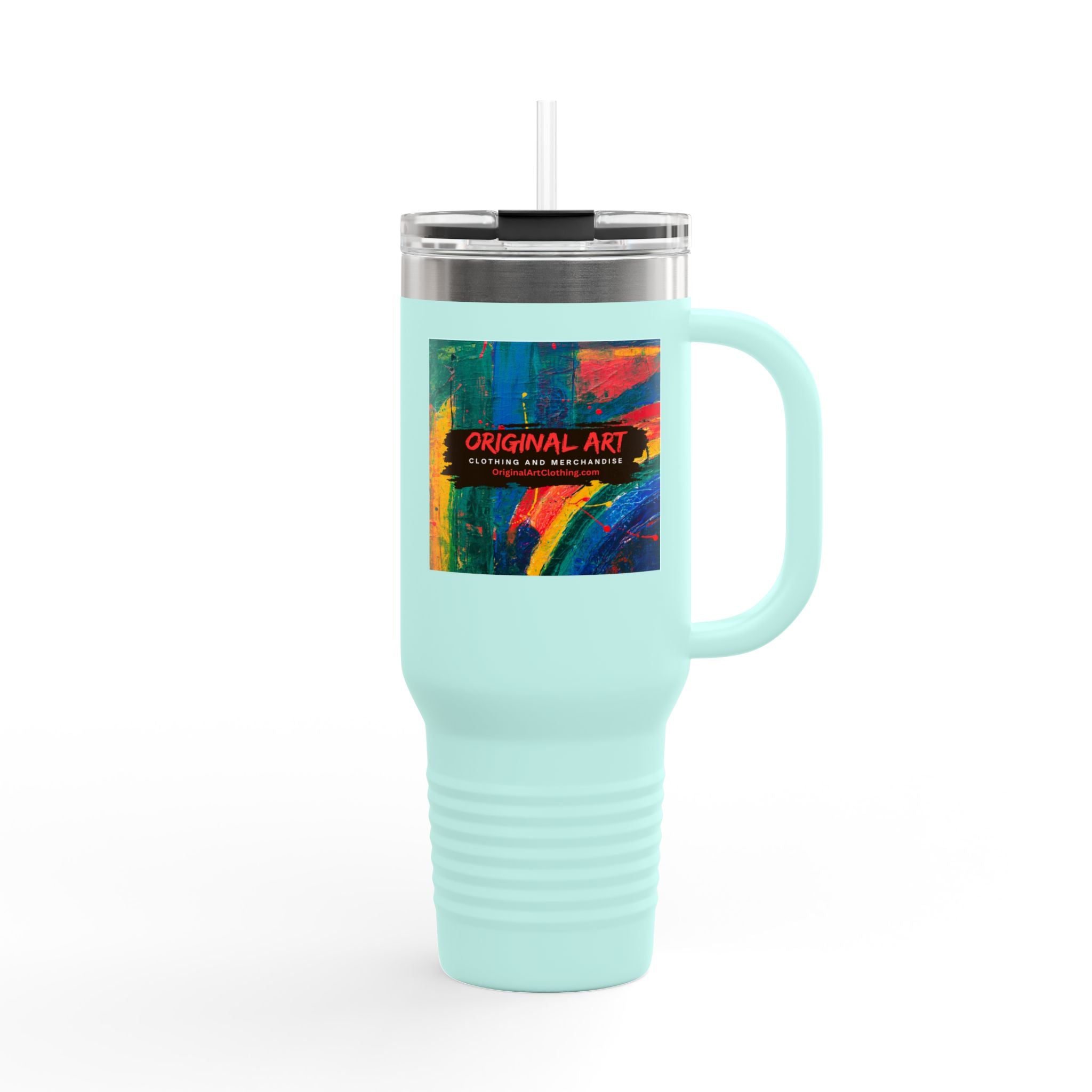 40oz Insulated Travel Mug — Colorful Original Art Print