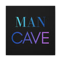 Man Cave Canvas Wall Art – Gradient Typography "MAN CAVE"