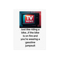 TV News Humor Art Poster | Retro TV News Print, Wall Decor, Funny Gift, Home Office Art, Quirky Decorations