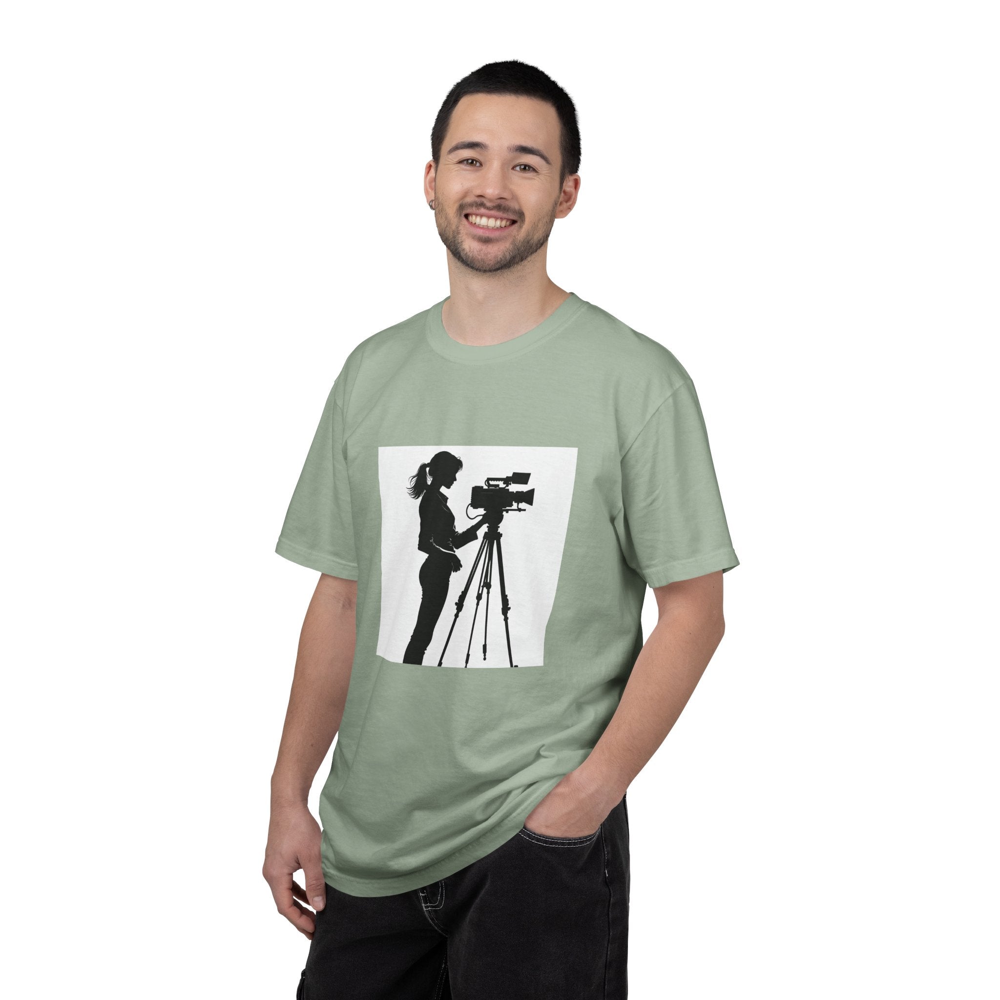 "Behind Every Great Story is Great Video" Female Silhouette Tee