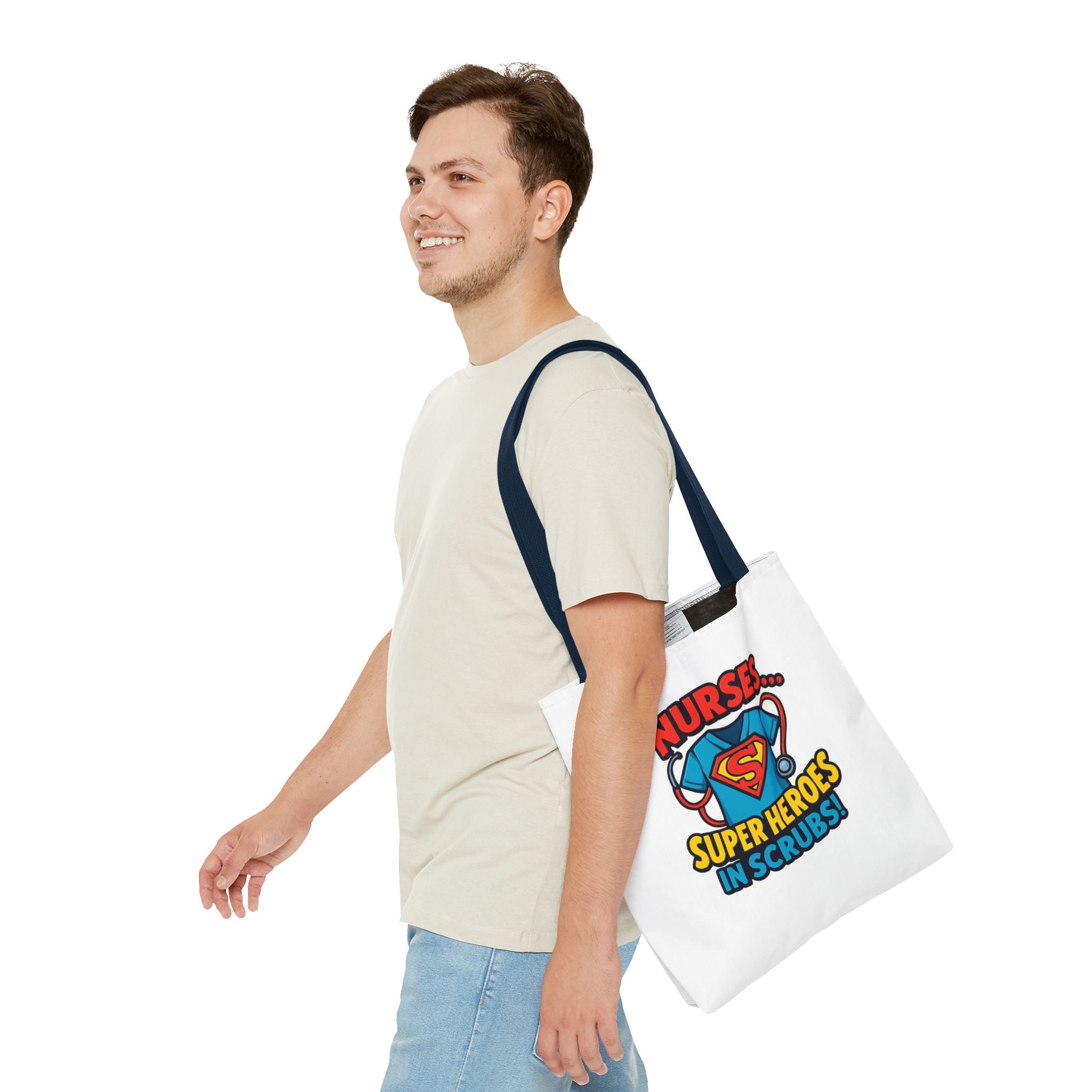 Nurse Tote Bag — "Nurses... Super Heroes in Scrubs" Gift Tote