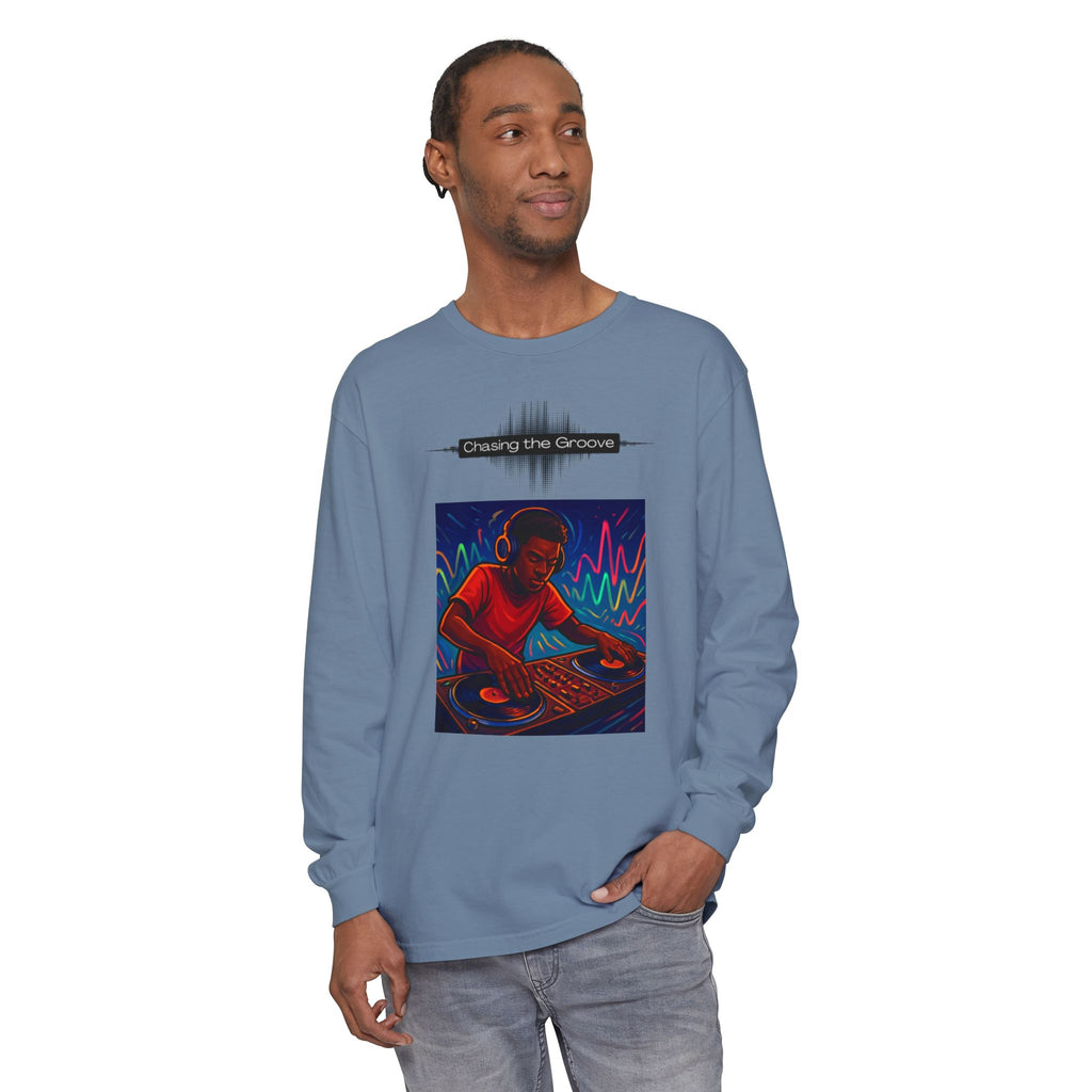 "Chasing the Groove" Long Sleve T-Shirt  Minimal Front + Original Art Back