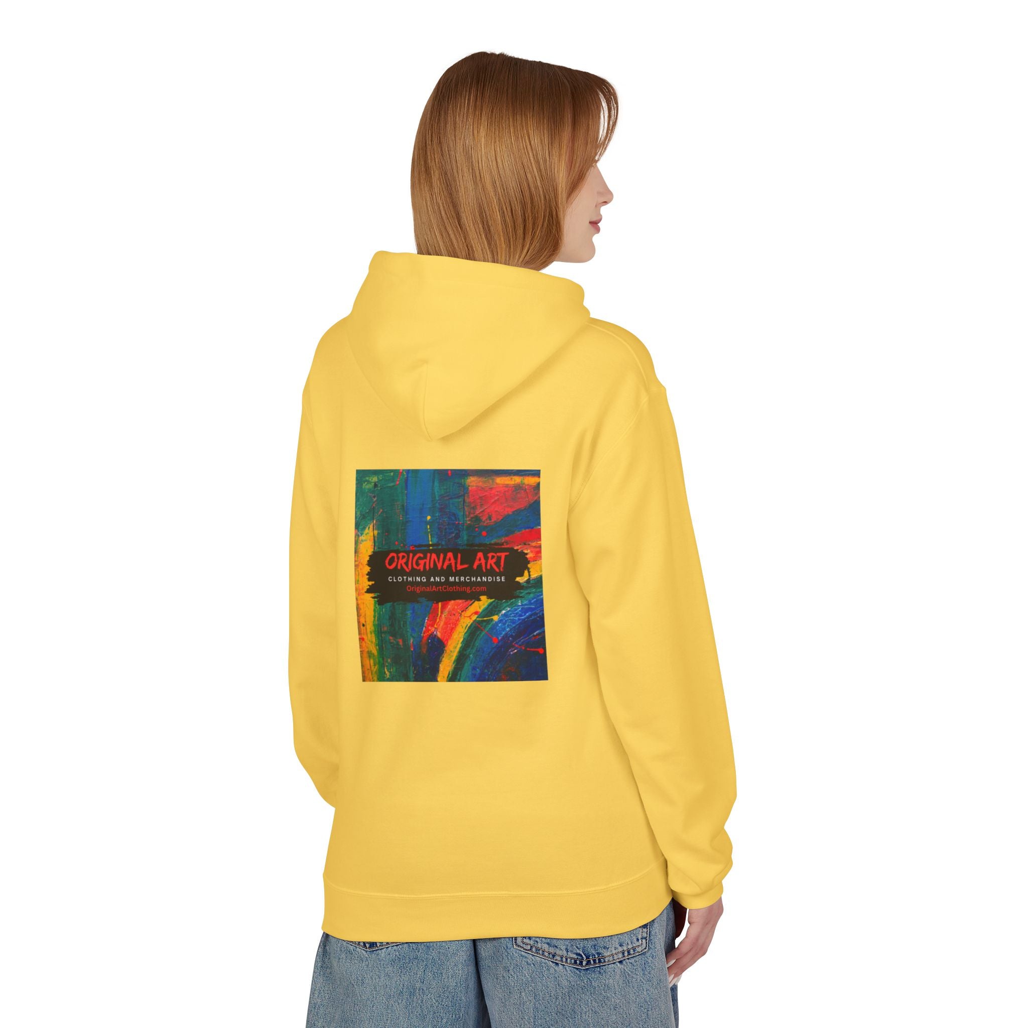 Vibrant Abstract Art Fleece Hoodie