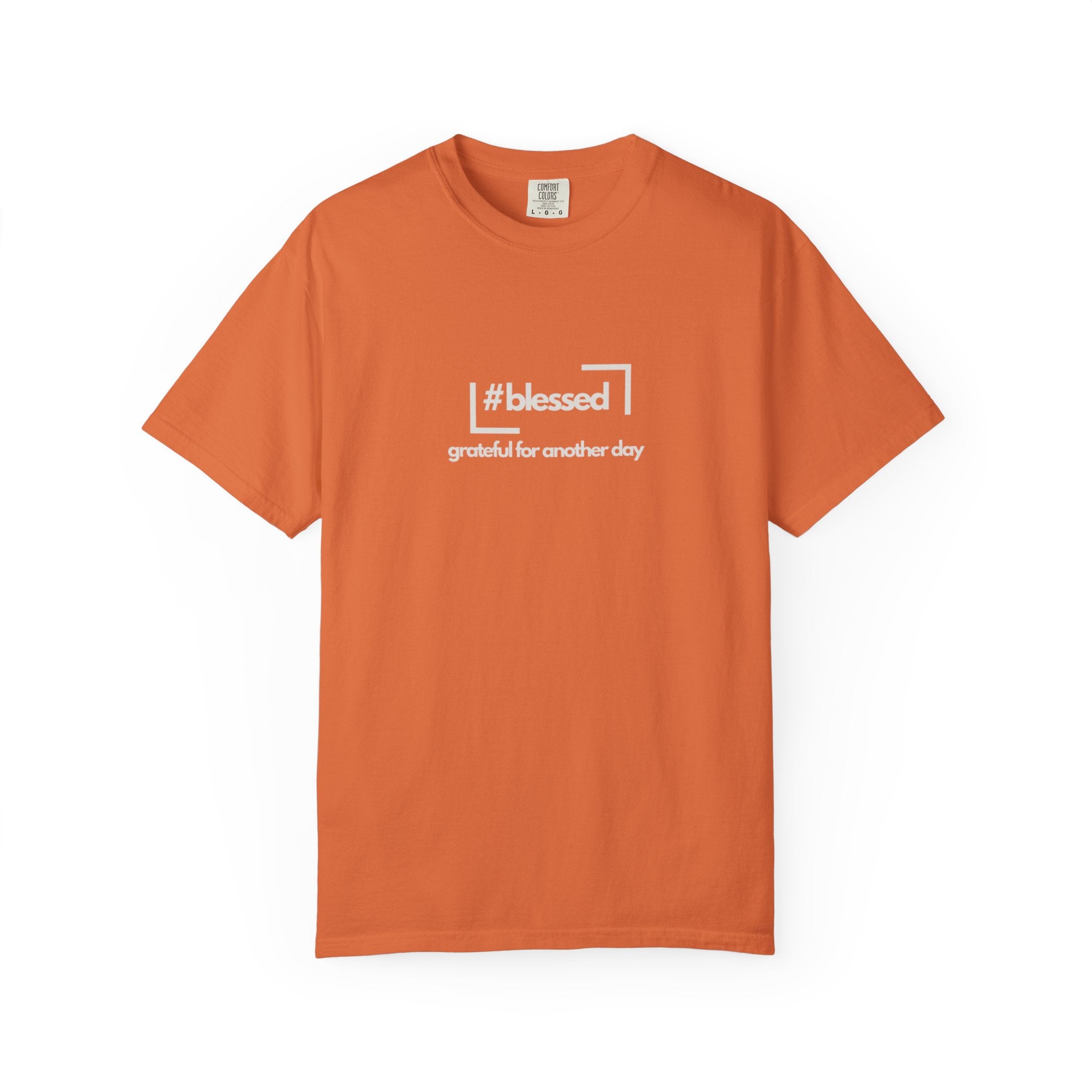 Blessed Hashtag T-Shirt — "#blessed grateful for another day" Casual Graphic Tee