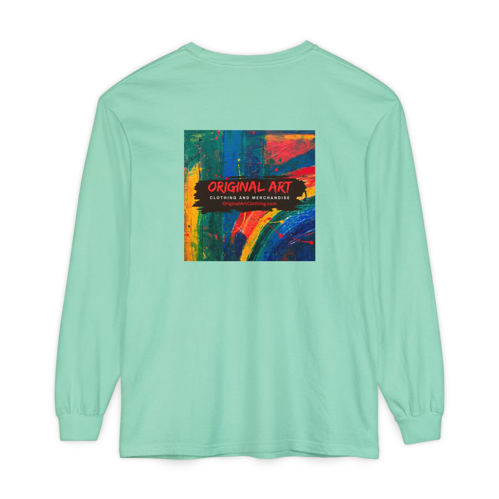 TV News Videographer: Unisex Garment-dyed Long Sleeve T-Shirt
