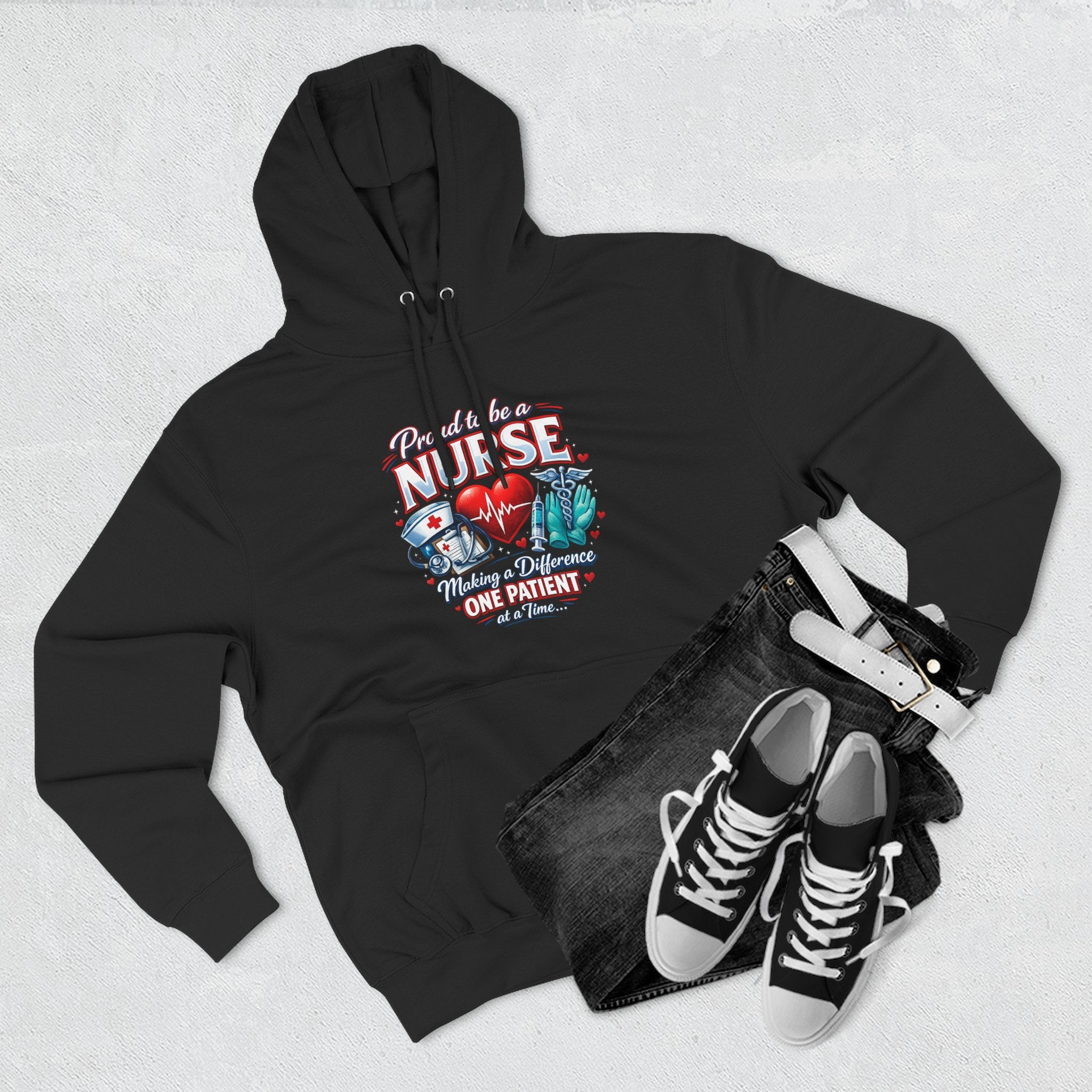 ‘Proud to be a Nurse’ Fleece Pullover Hoodie