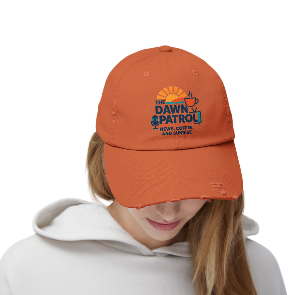 Dawn Patrol Distressed Cap - 'News, Coffee, and Sunrise' Vintage Baseball Hat