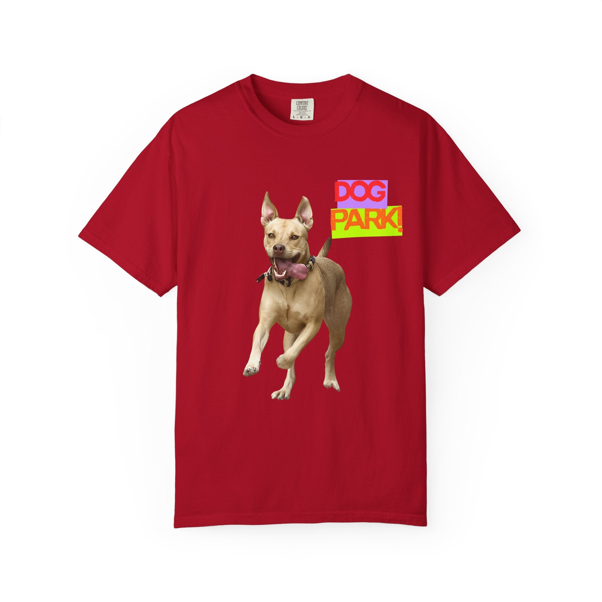 Dog Park Unisex Garment-Dyed T-shirt, Pet Lover Gift, Casual Wear, Summer Fashion, Dog Owner Apparel