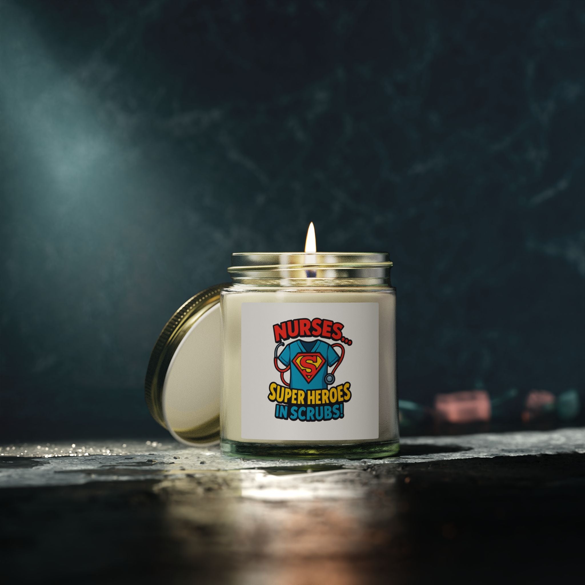 Nurse Superheroes Candle — Coconut Apricot Scent (4oz & 9oz)