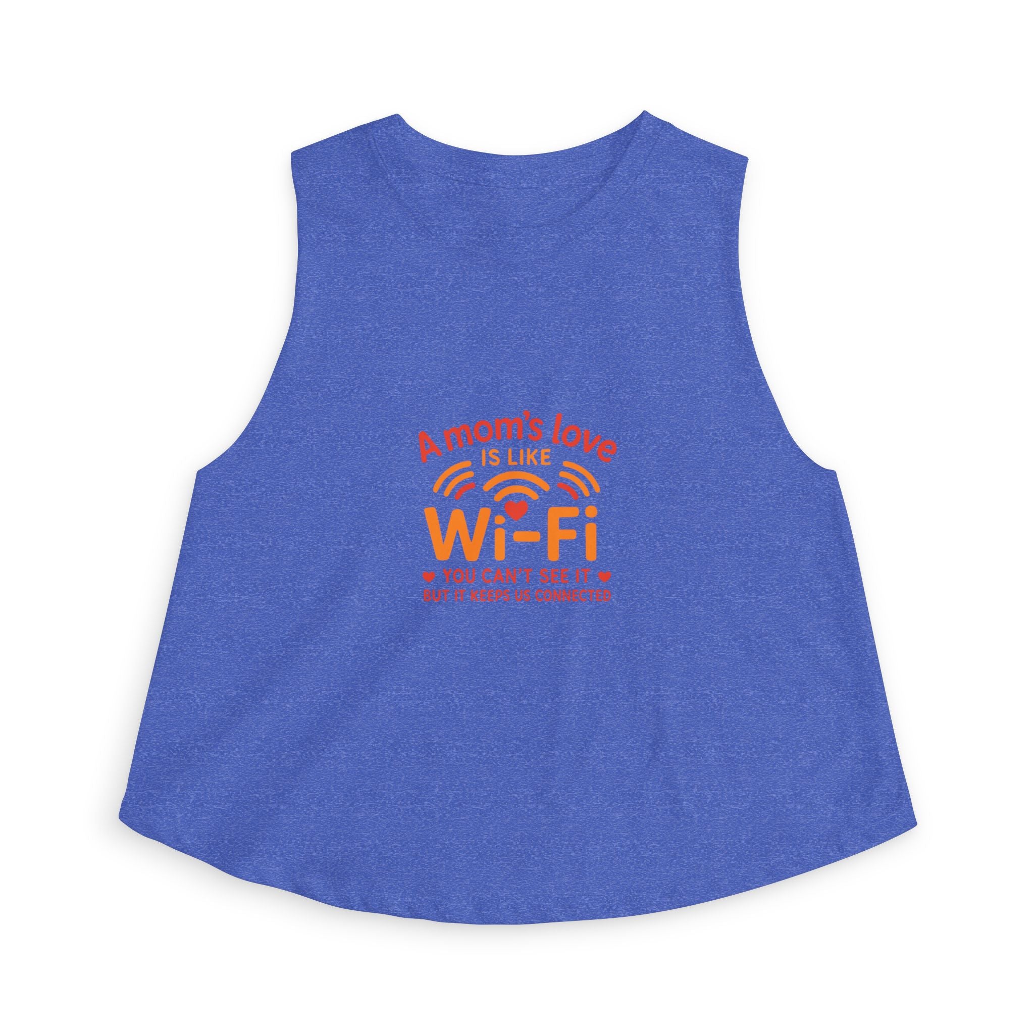 — "A Mom's Love Is Like Wi‑Fi" Mothers Day Graphic Tank Crop Top