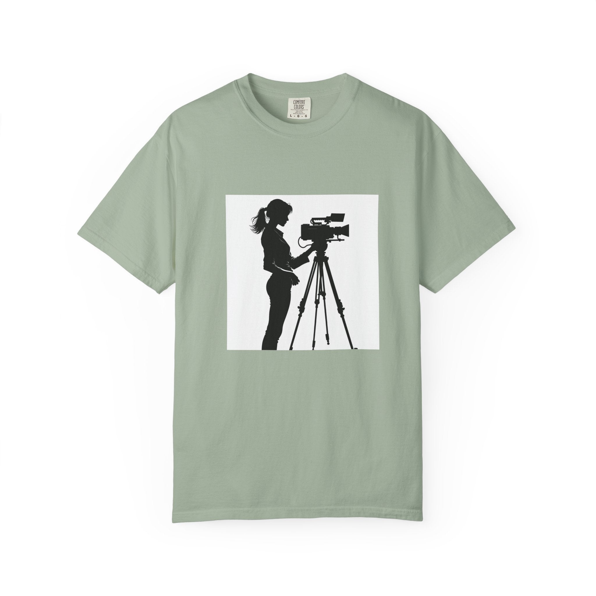 "Behind Every Great Story is Great Video" Female Silhouette Tee