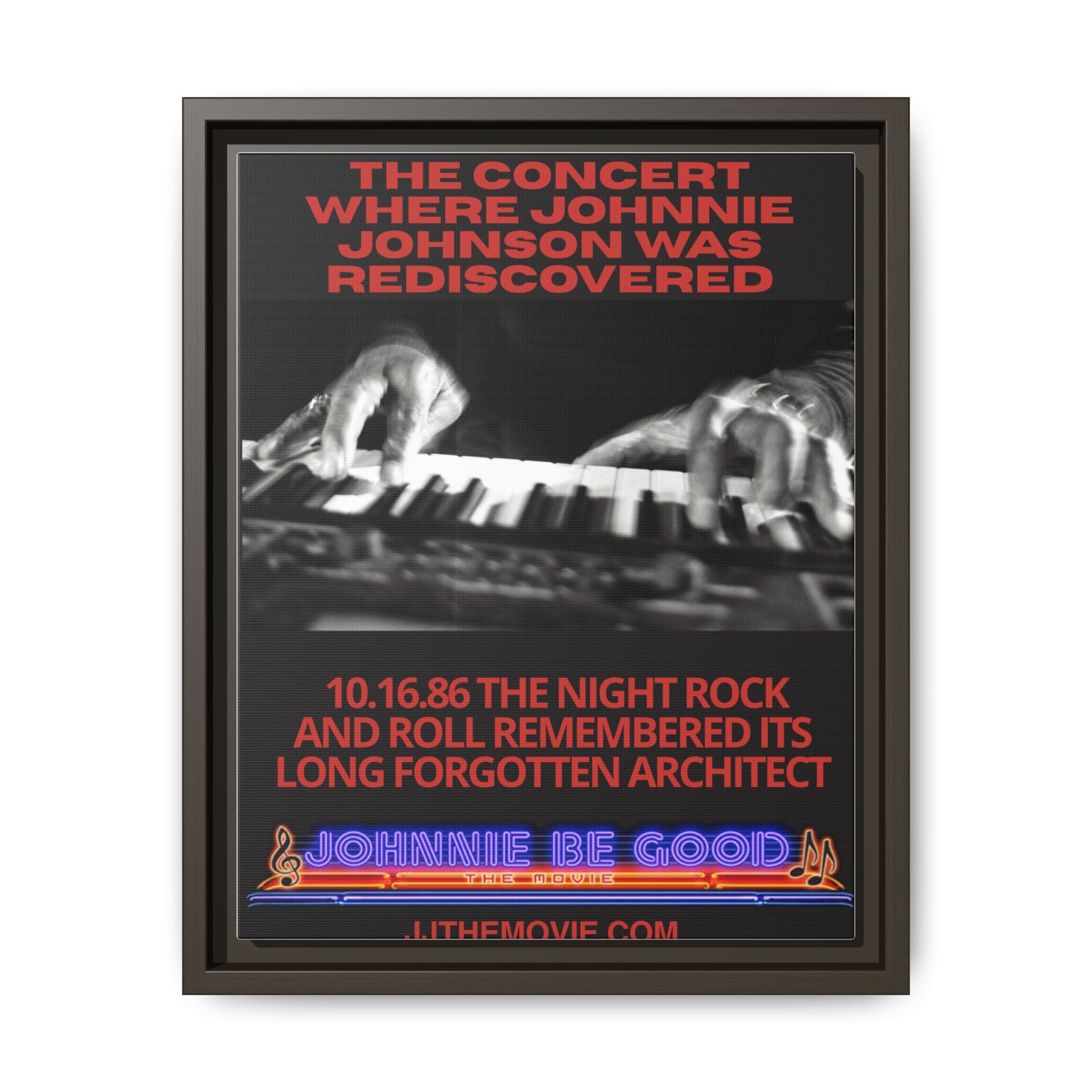 The Concert Johnnie Johnson Was Rediscovered Framed Canvas Print