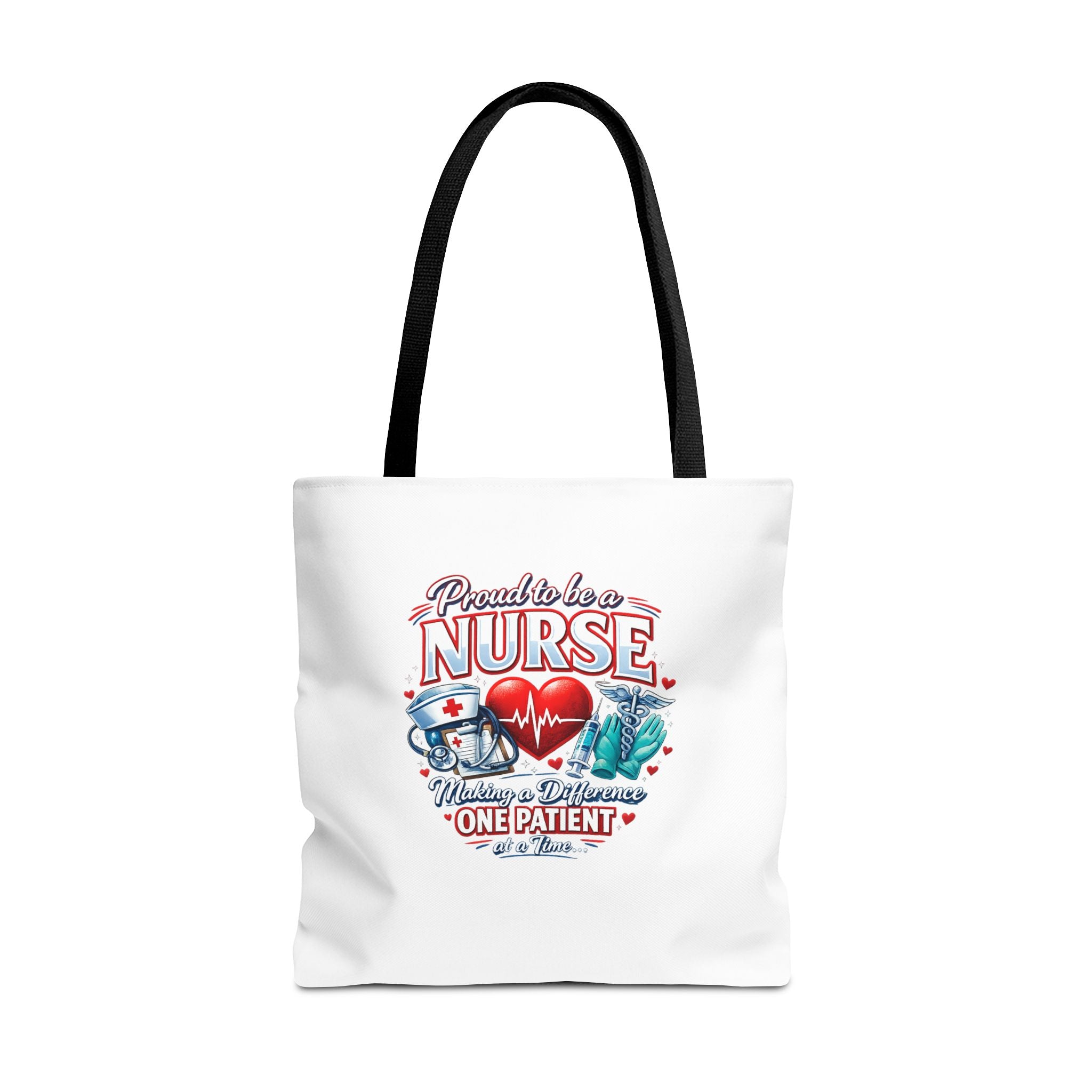 Nurse Tote Bag - "Proud to be a Nurse" Medical Heartbeat Design
