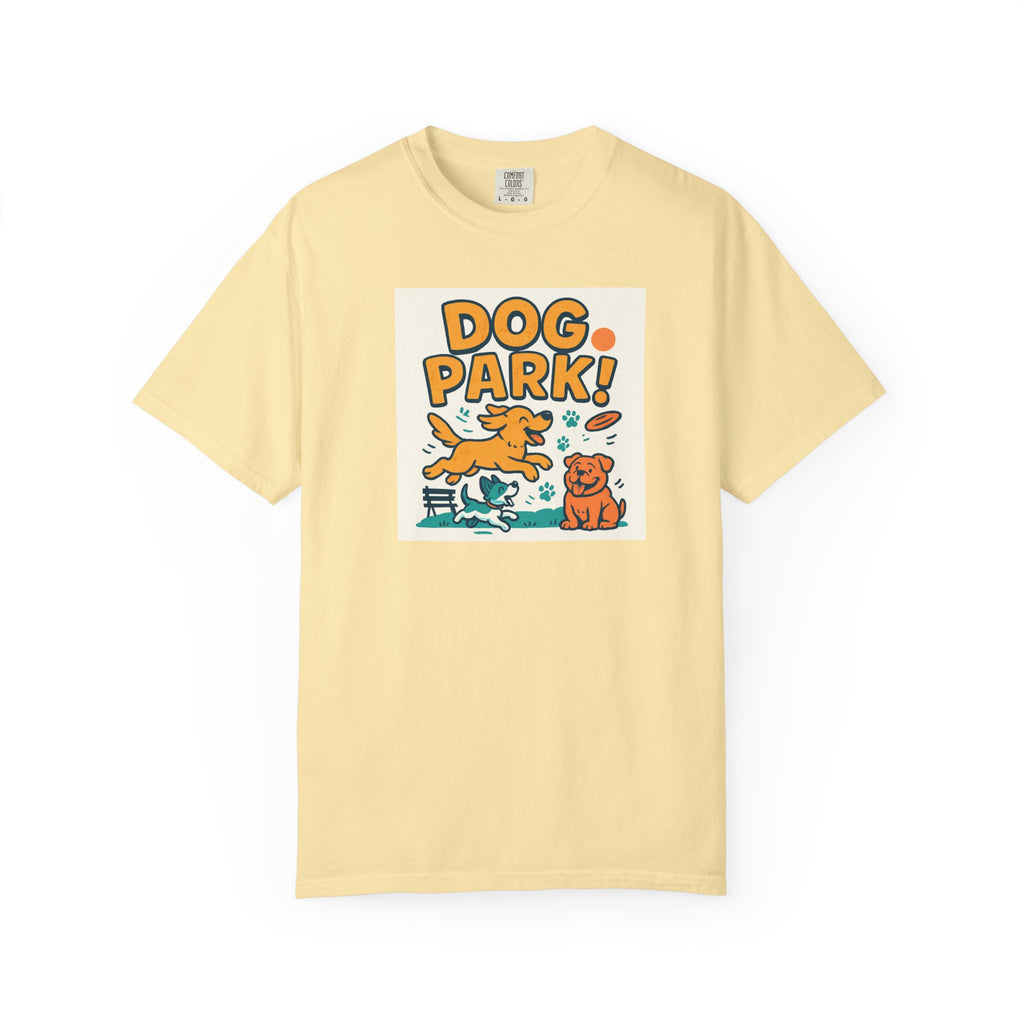 Playful Dog Park Unisex T-shirt, Dog Lover Gift, Pet Themed Apparel, Gift for Dog Owners, Fun Summer Tee
