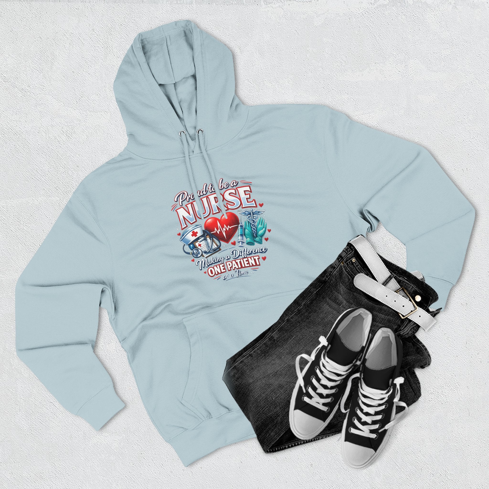 ‘Proud to be a Nurse’ Fleece Pullover Hoodie