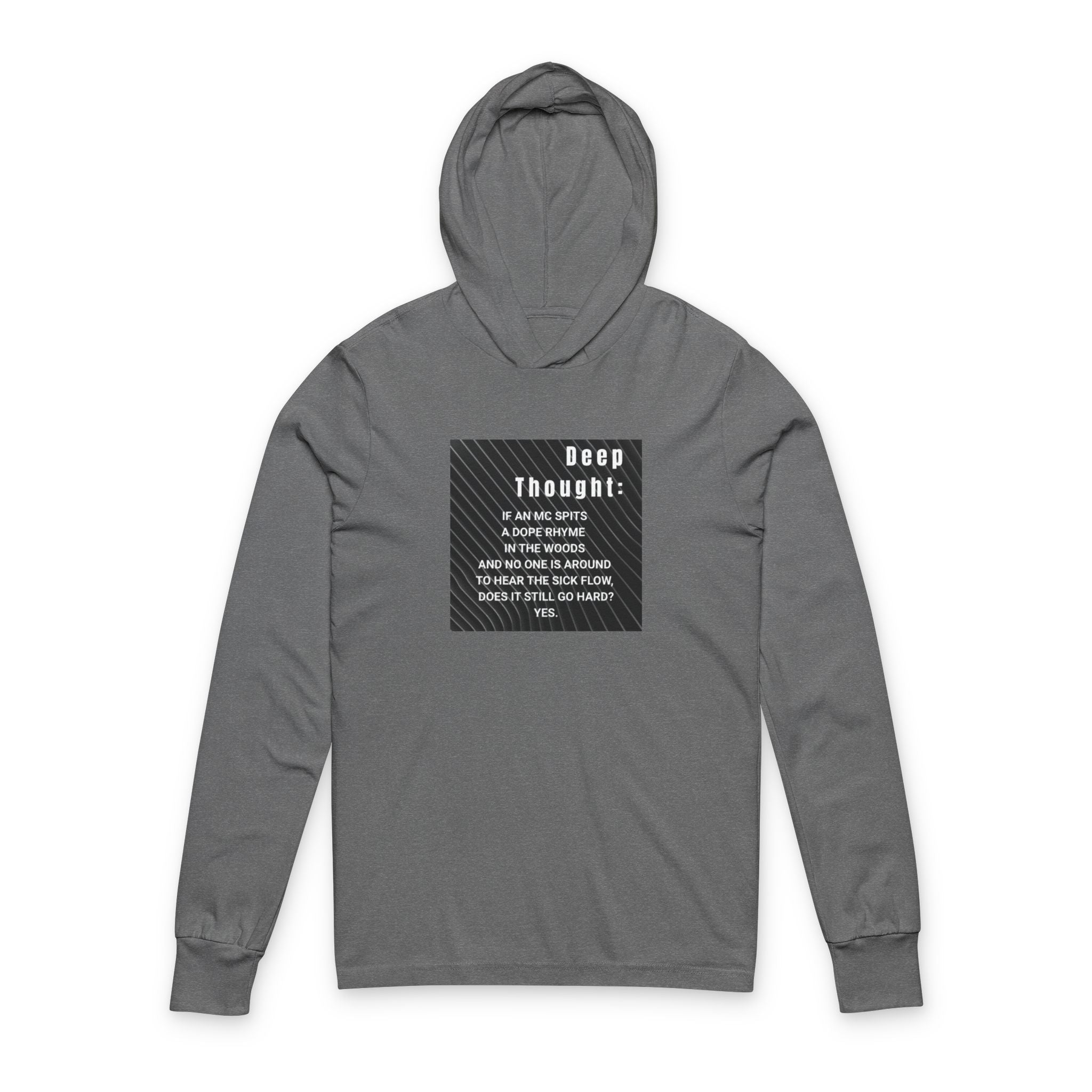 'Deep Thought' Hooded Long Sleeve Tee