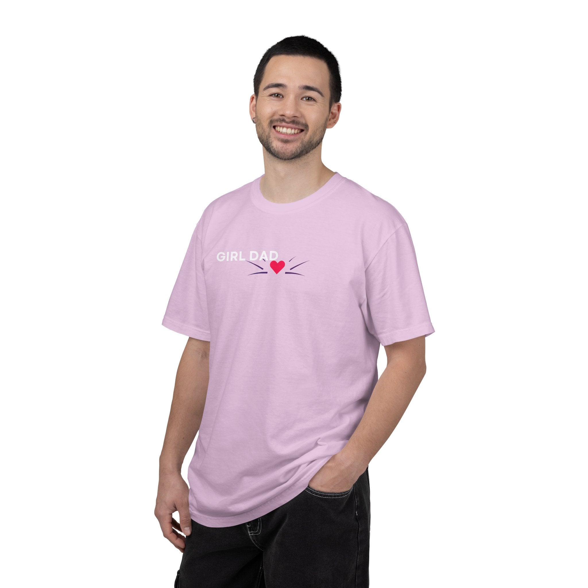 Girl Dad T-Shirt — 'Girl Dad' Heart Front & Colorful 'Original Art' Back Tee