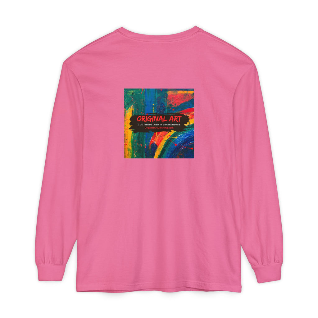 "Chasing the Groove" Long Sleve T-Shirt  Minimal Front + Original Art Back