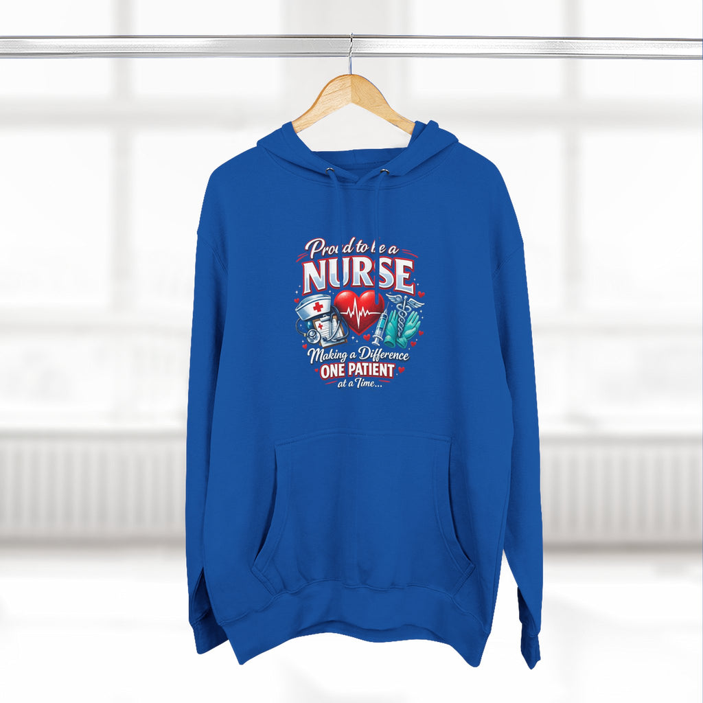 ‘Proud to be a Nurse’ Fleece Pullover Hoodie