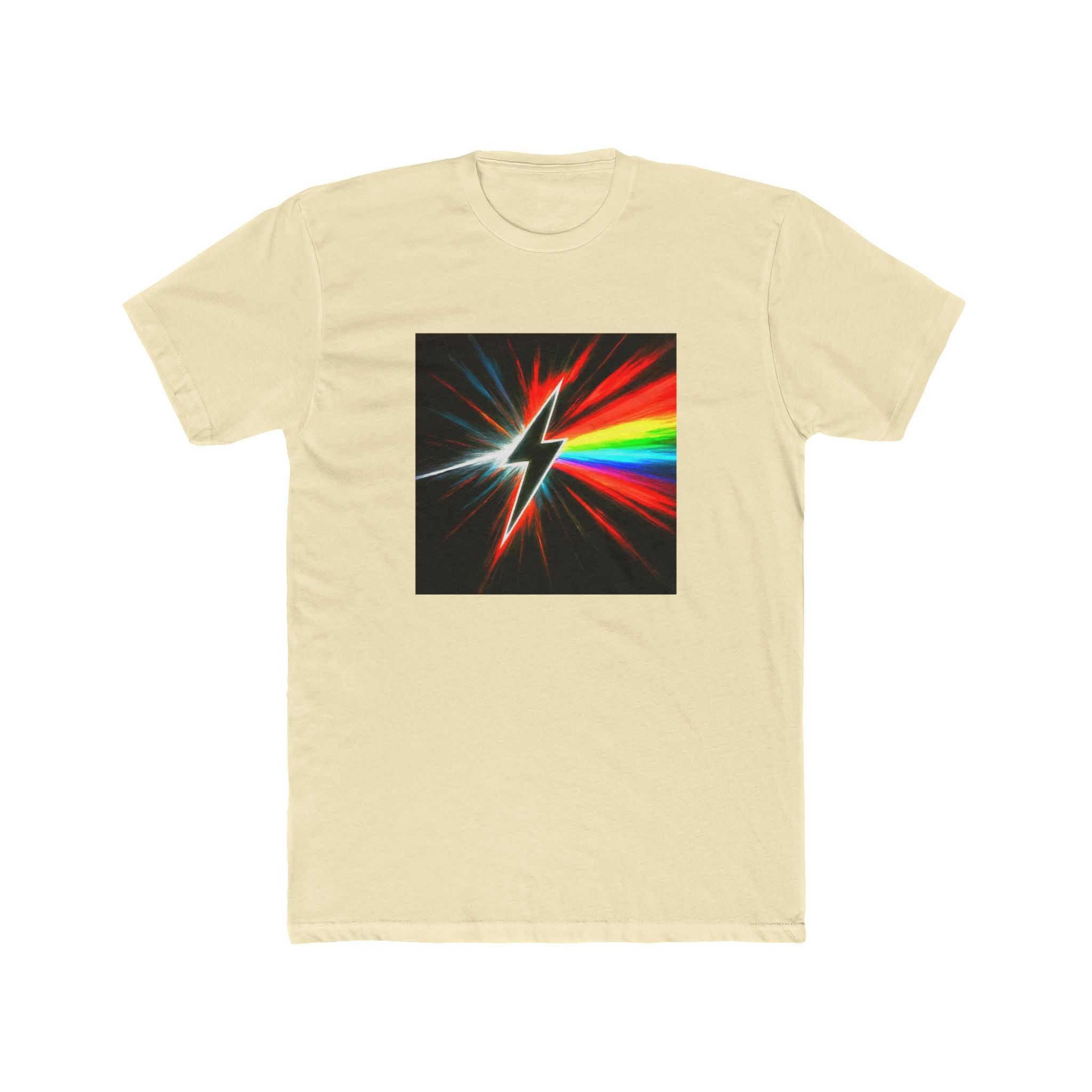 Lightning Prism Crew Tee — Retro Electric Graphic T-Shirt
