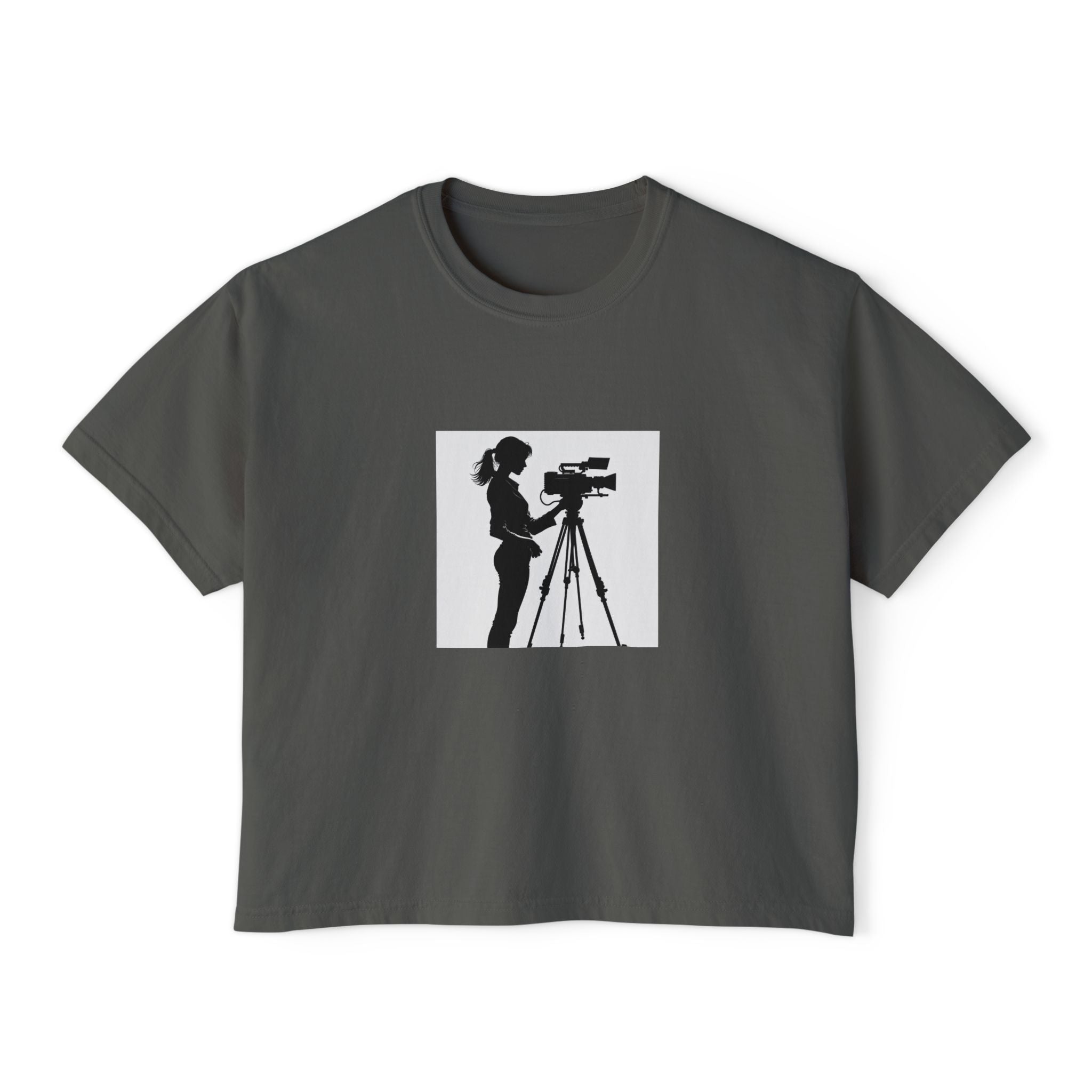 "Behind Every Great Story is Great Video" Women’s Boxy Tee  & 'Original Art' Colorful Back