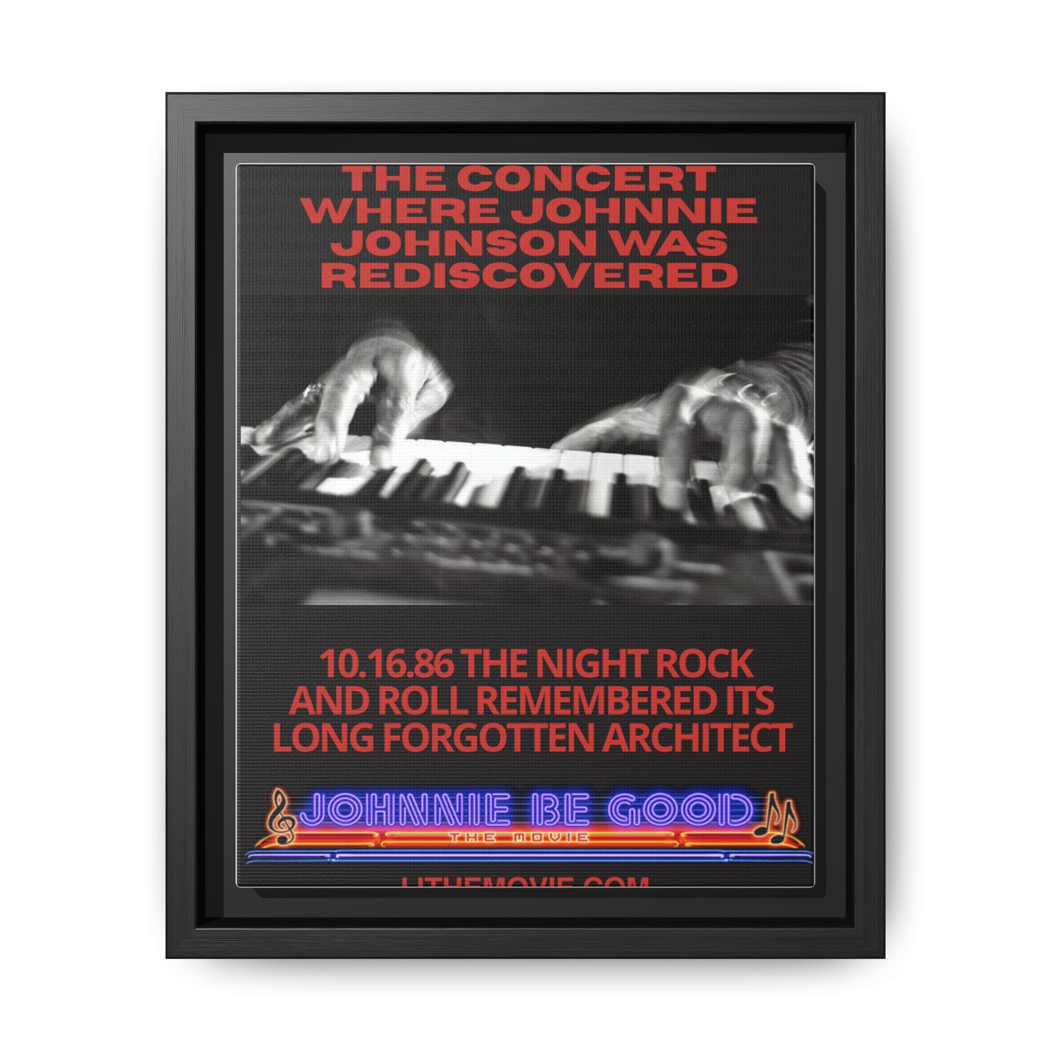 The Concert Johnnie Johnson Was Rediscovered Framed Canvas Print