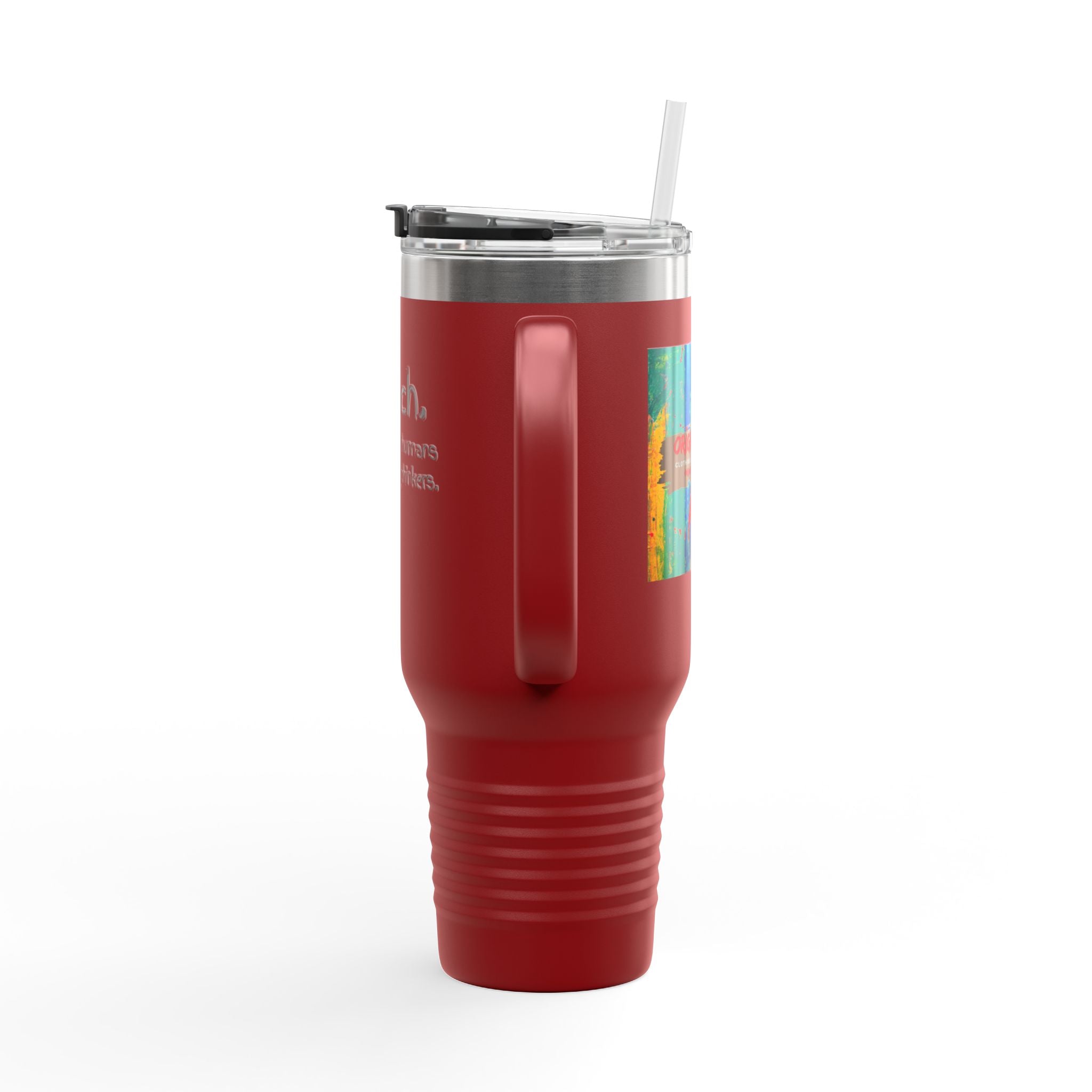 Teacher Travel Mug — “I Teach. I help small humans become big thinkers.” 40oz Insulated Tumbler