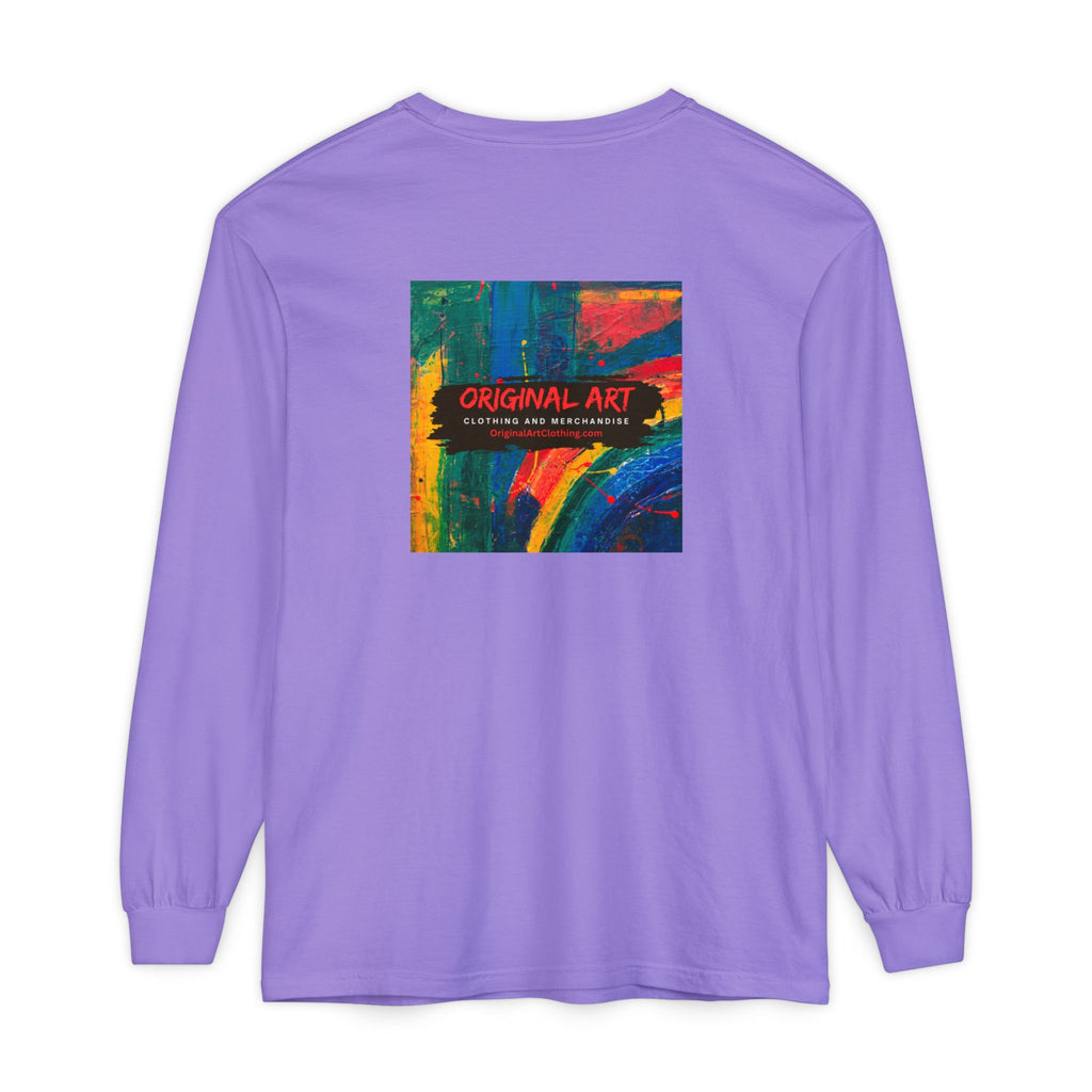 Teacher Long Sleeve Tee — "I Teach: My Super Power Is Multi-tasking" with Colorful Art Back