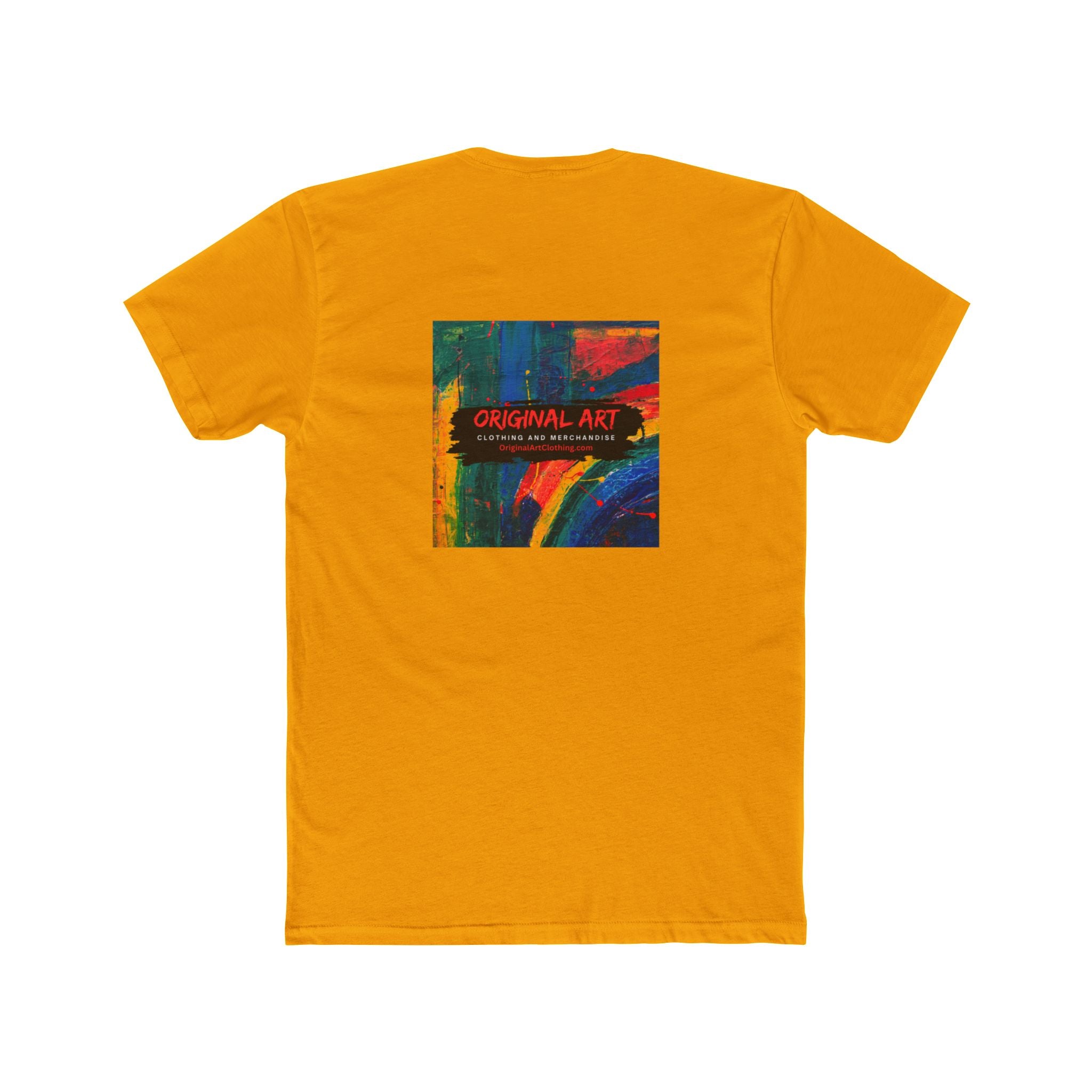 Retro Prism Graphic Tee — Rainbow Light & Abstract Back Art Cotton T‑Shirt